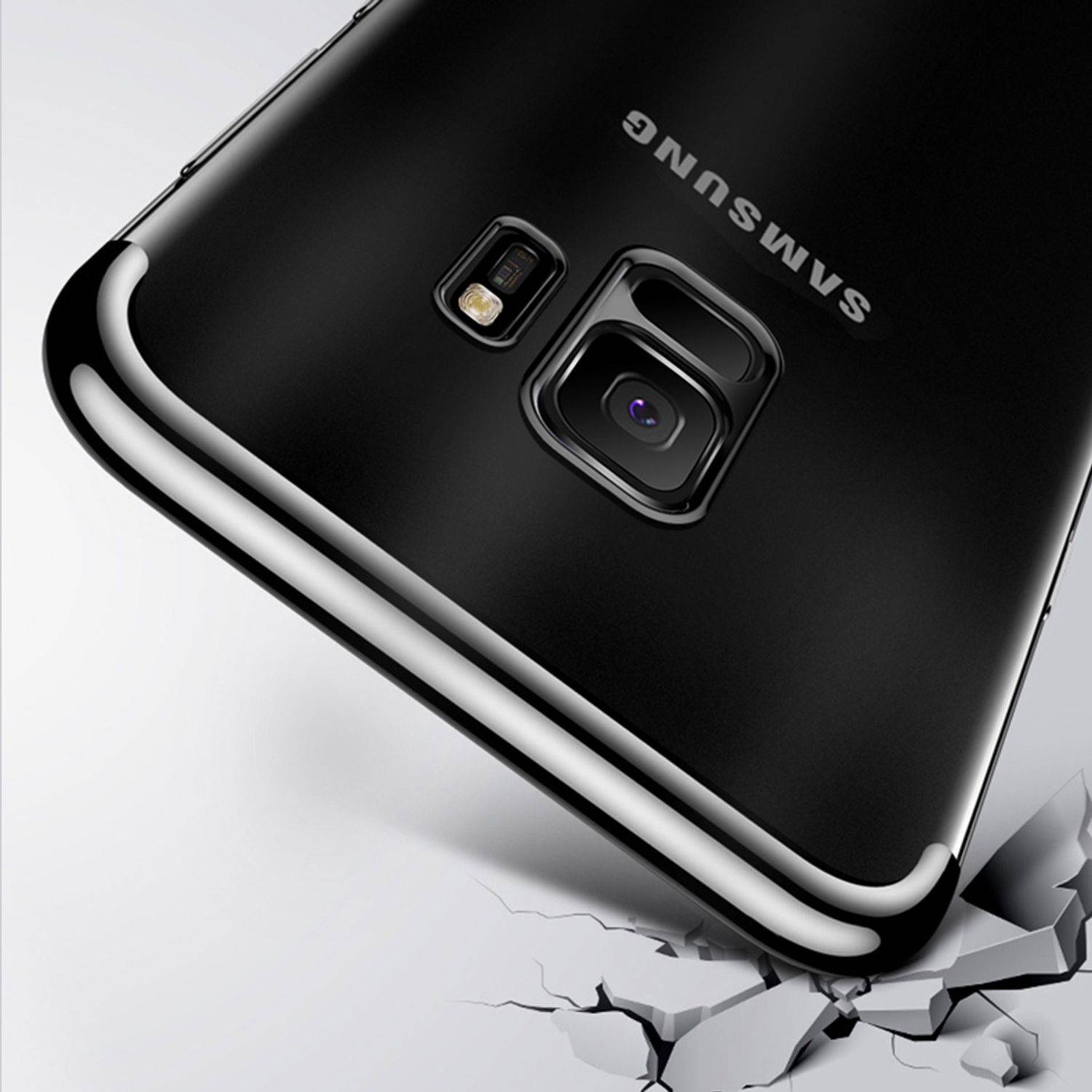 Samsung Galaxy S9 Handyhülle Bumper Backcover Silber