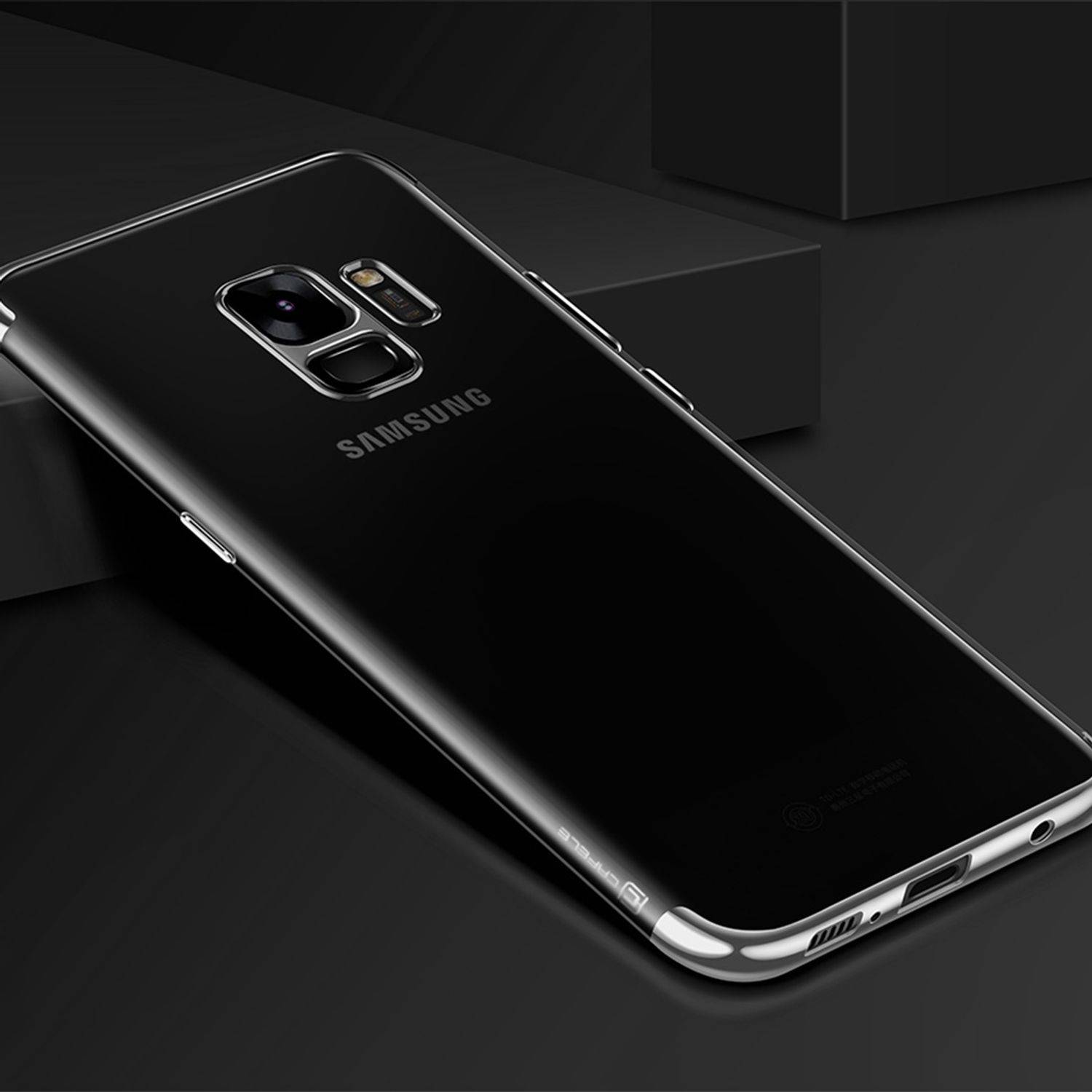 Samsung Galaxy S9 Handyhülle Bumper Backcover Silber