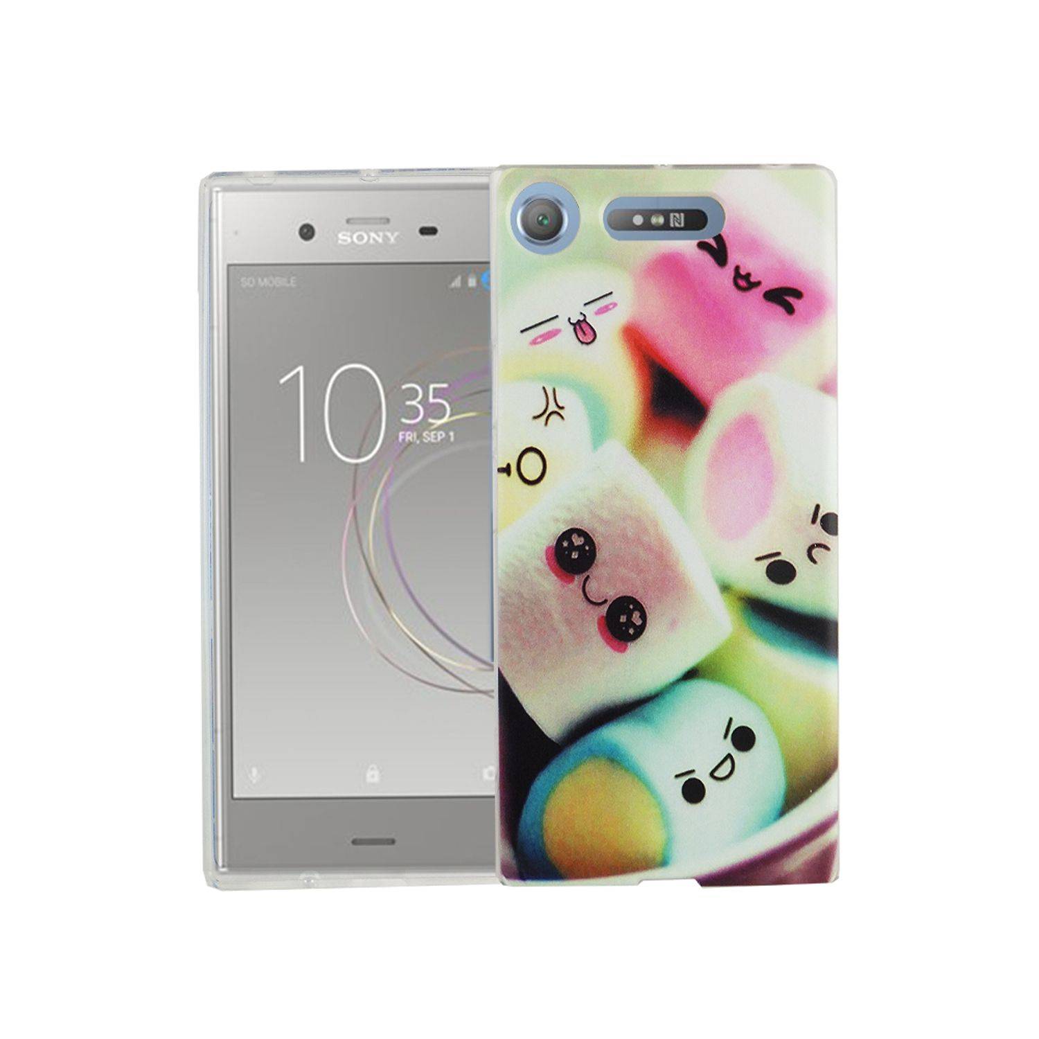 Sony Xperia XZ1 Handyhülle Bumper Backcover Mehrfarbig