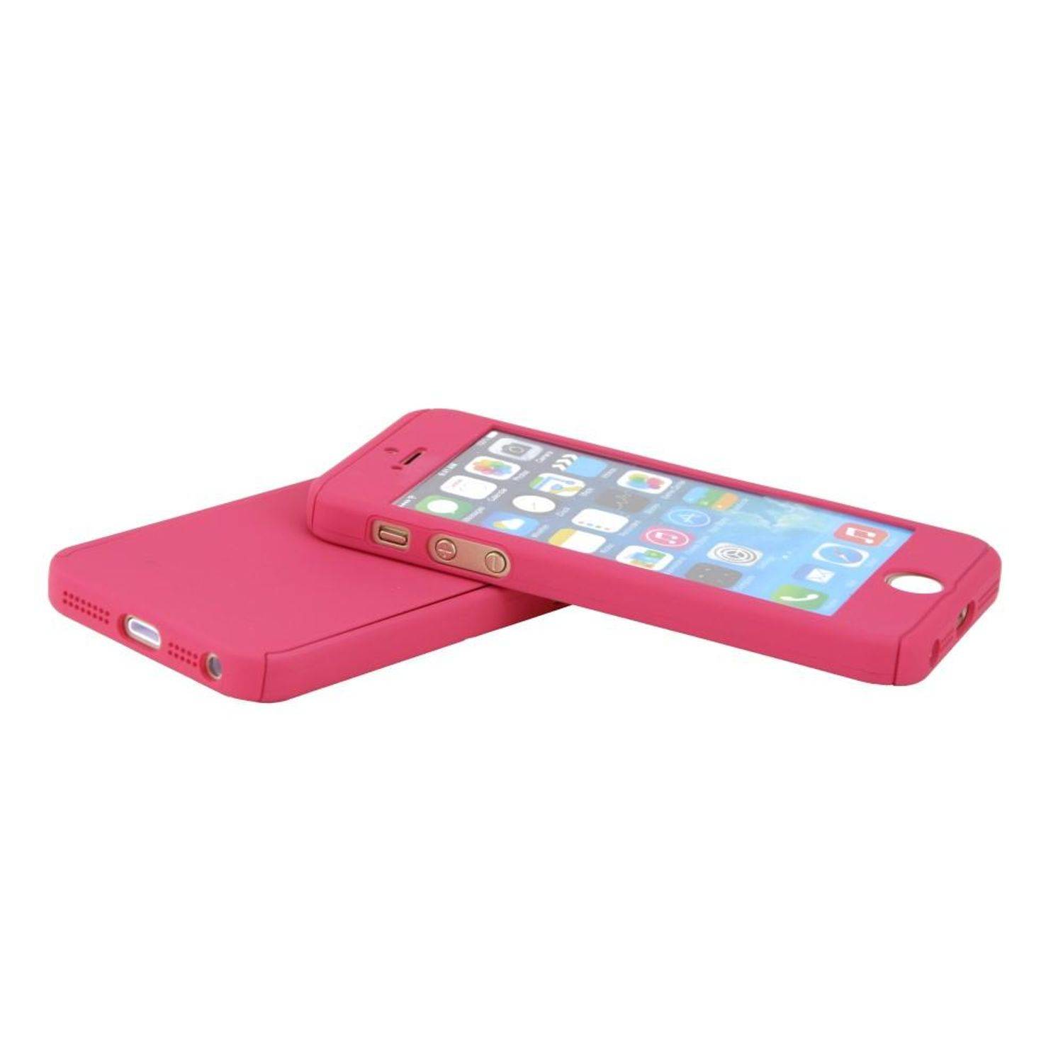 Samsung Galaxy A5 (2017) Handyhülle 360 Grad Schutz Full Cover Rosa
