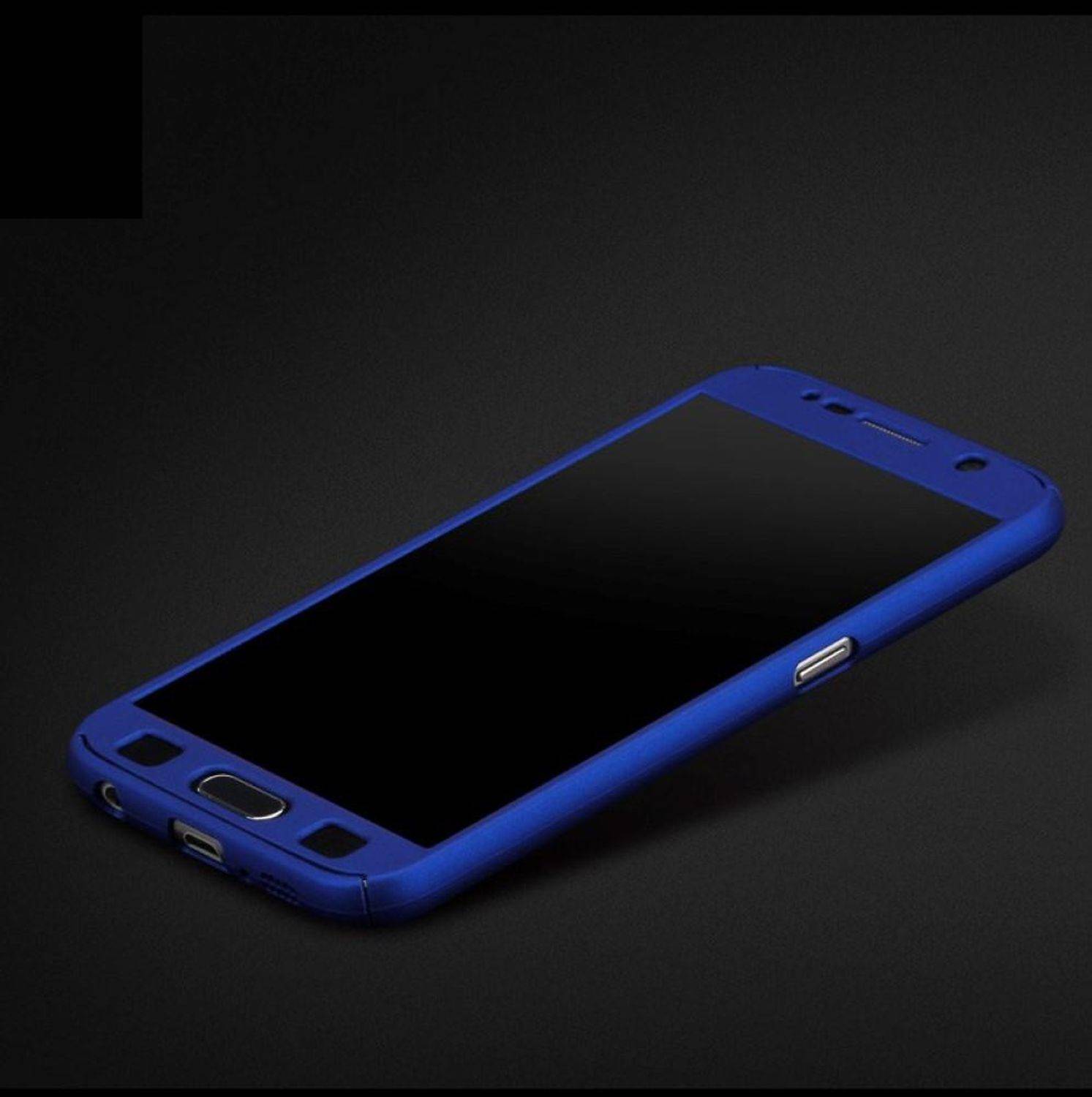 Samsung Galaxy J3 (2017) Handyhülle 360 Grad Schutz Full Cover Blau