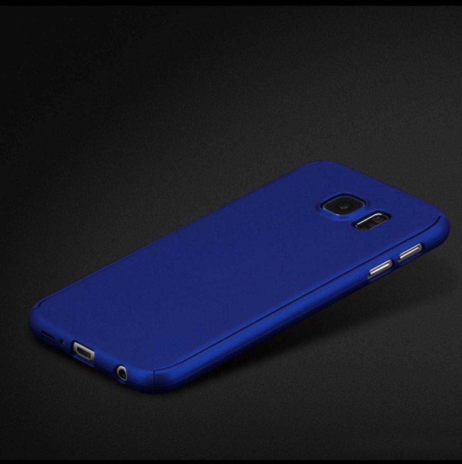 Samsung Galaxy J3 (2017) Handyhülle 360 Grad Schutz Full Cover Blau