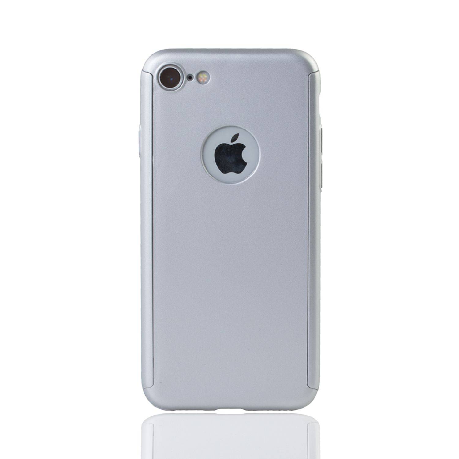 Apple iPhone 6 / 6s Handyhülle 360 Grad Schutz Full Cover Silber