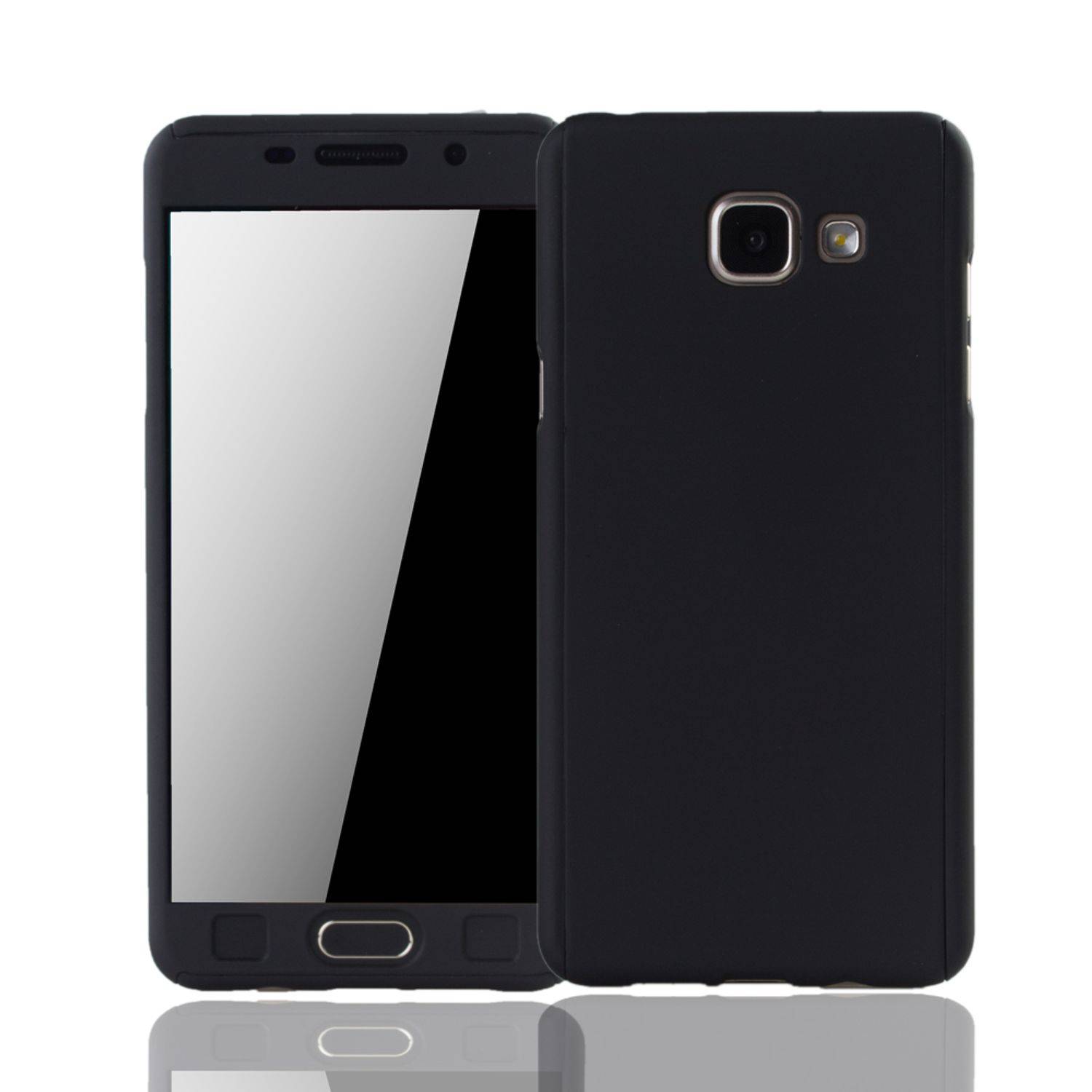 Samsung Galaxy A5 (2016) Handyhülle 360 Grad Schutz Full Cover Schwarz