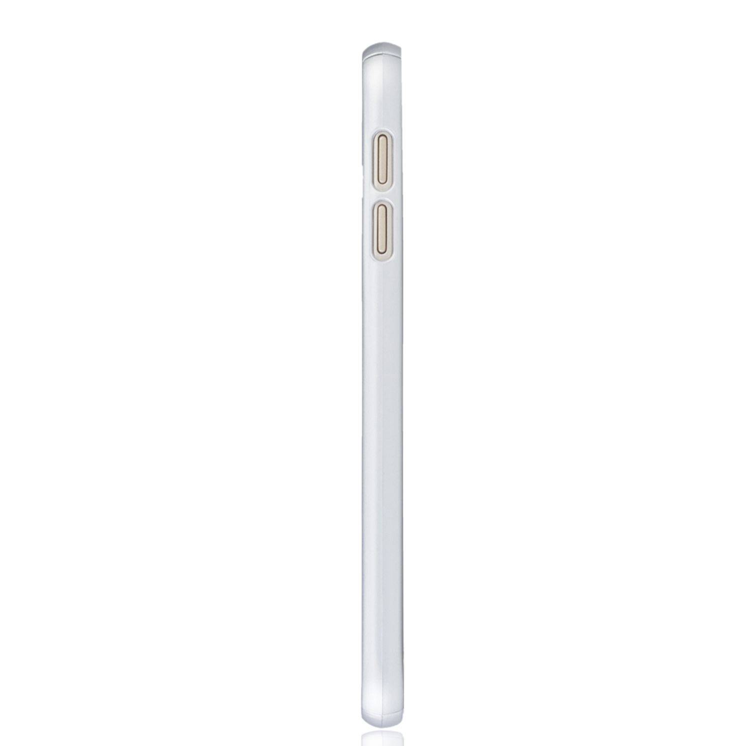 Samsung Galaxy S6 Handyhülle 360 Grad Schutz Full Cover Silber