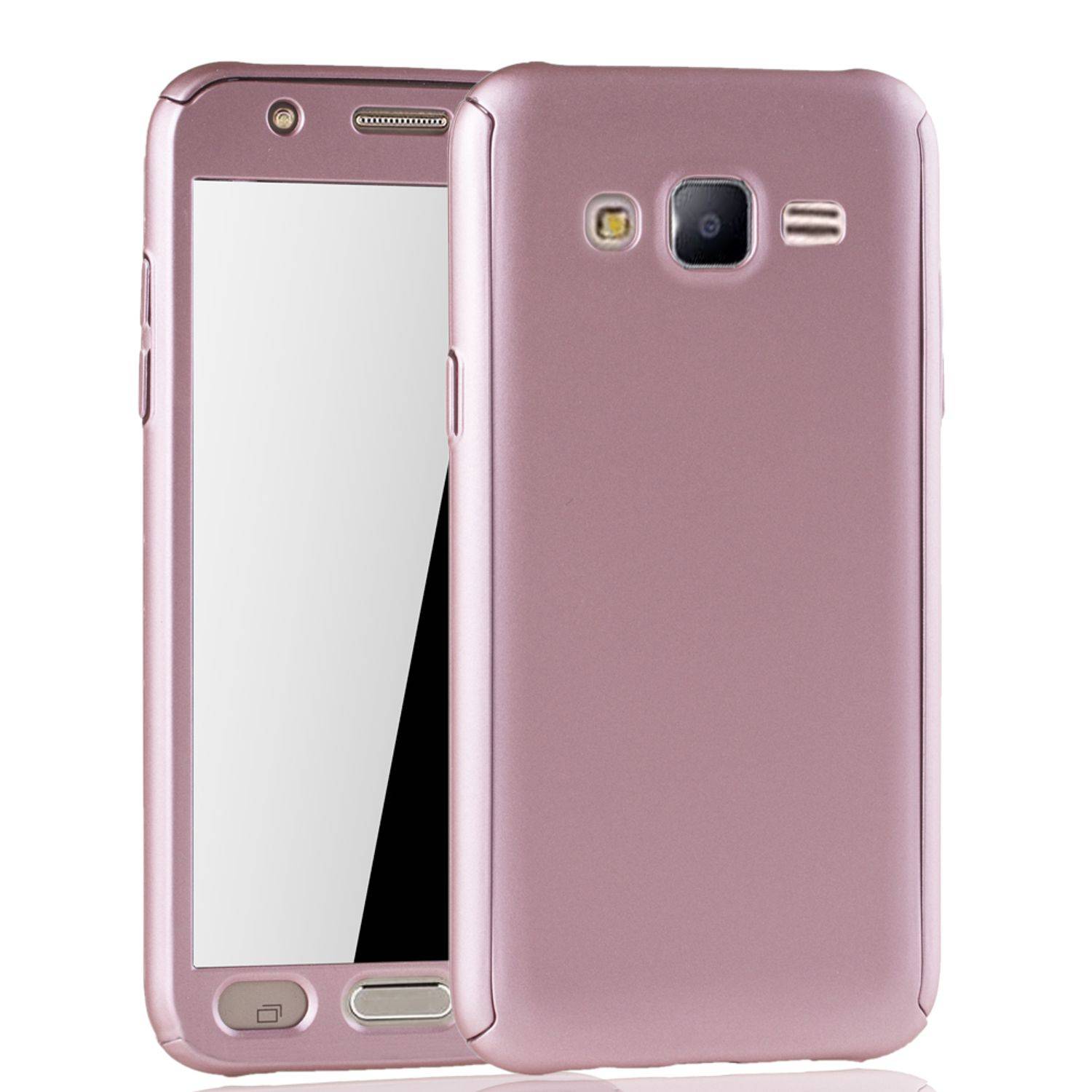 Samsung Galaxy J5 Handyhülle 360 Grad Schutz Full Cover Rosa