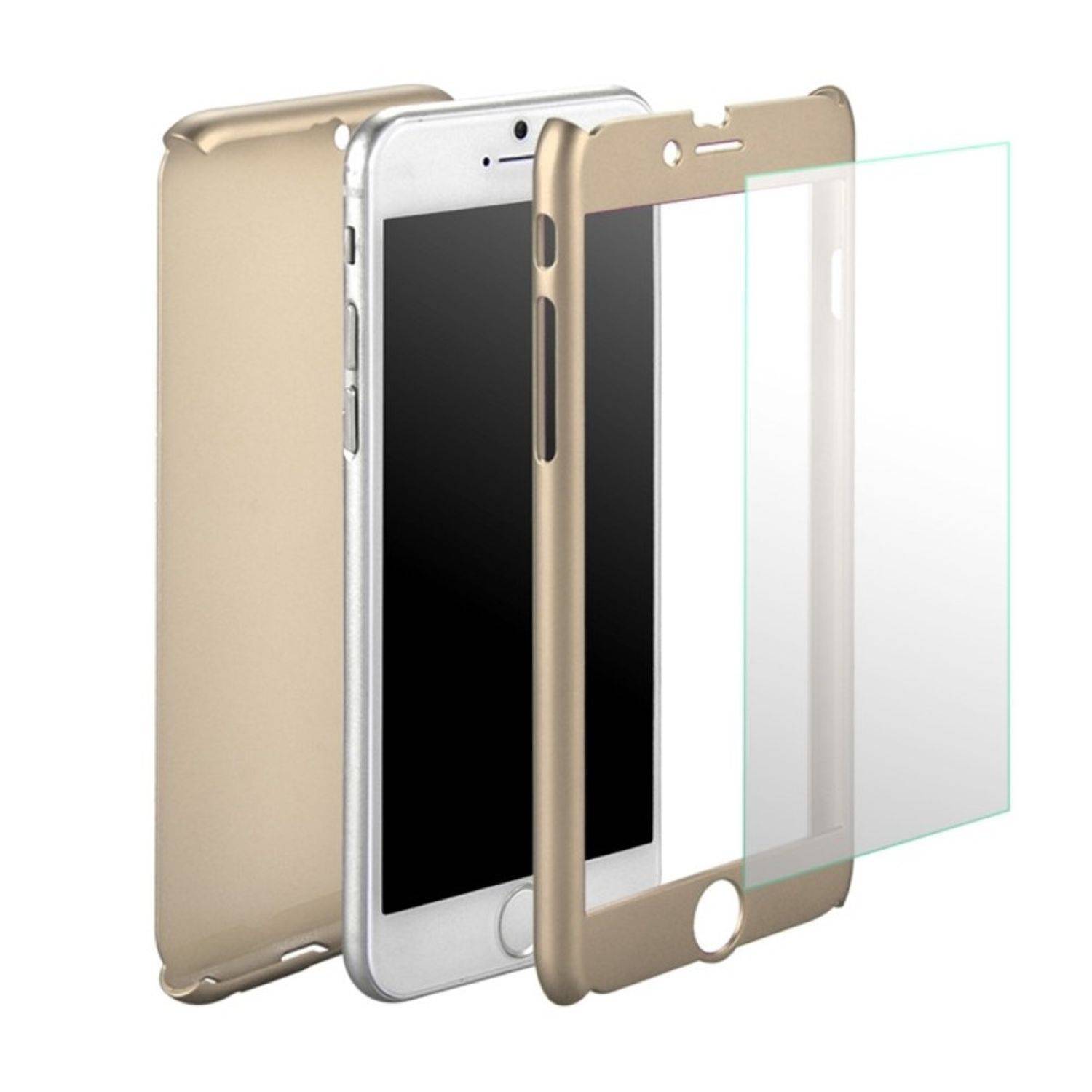 Samsung Galaxy J5 Handyhülle 360 Grad Schutz Full Cover Gold