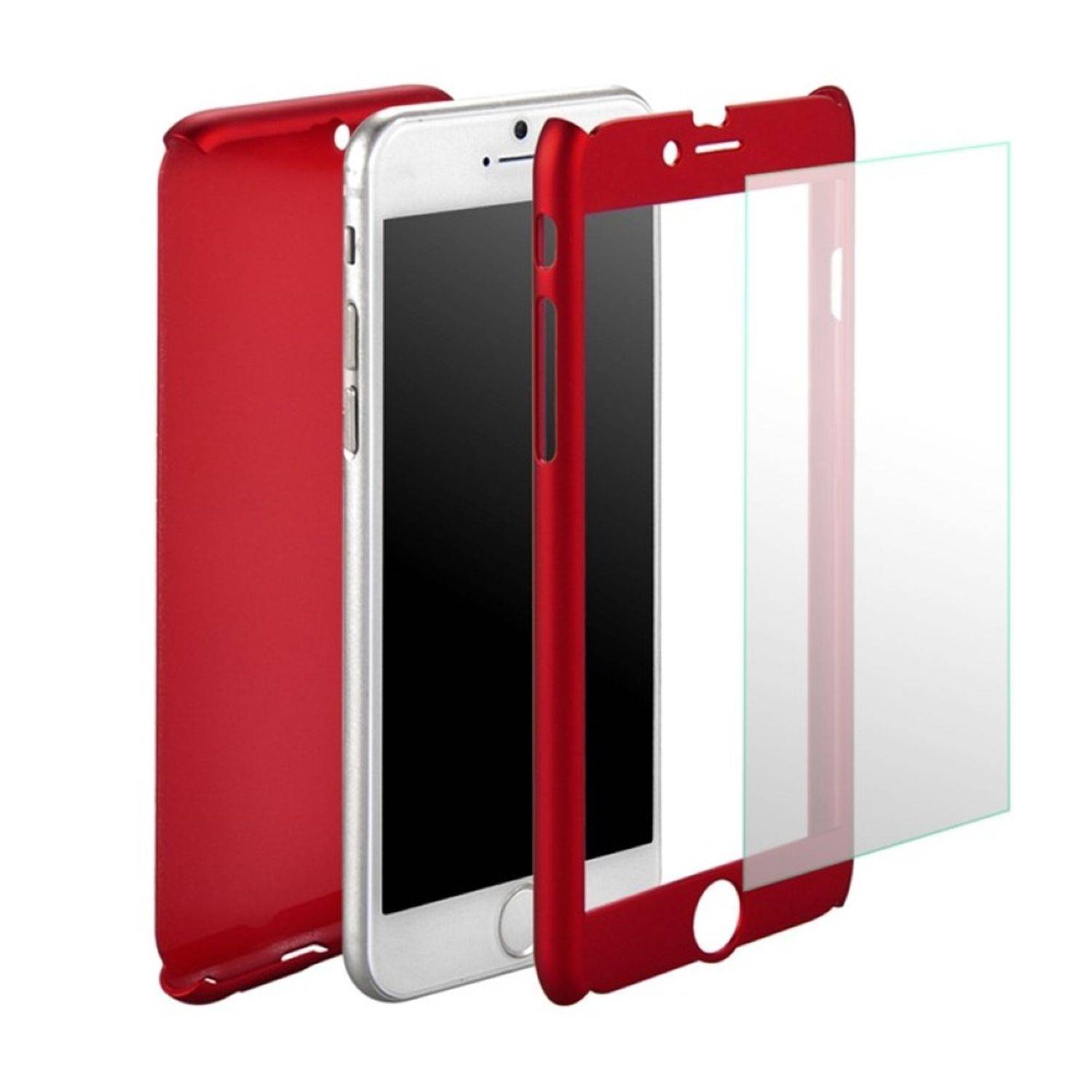 Samsung Galaxy J5 (2016) Handyhülle 360 Grad Schutz Full Cover Rot