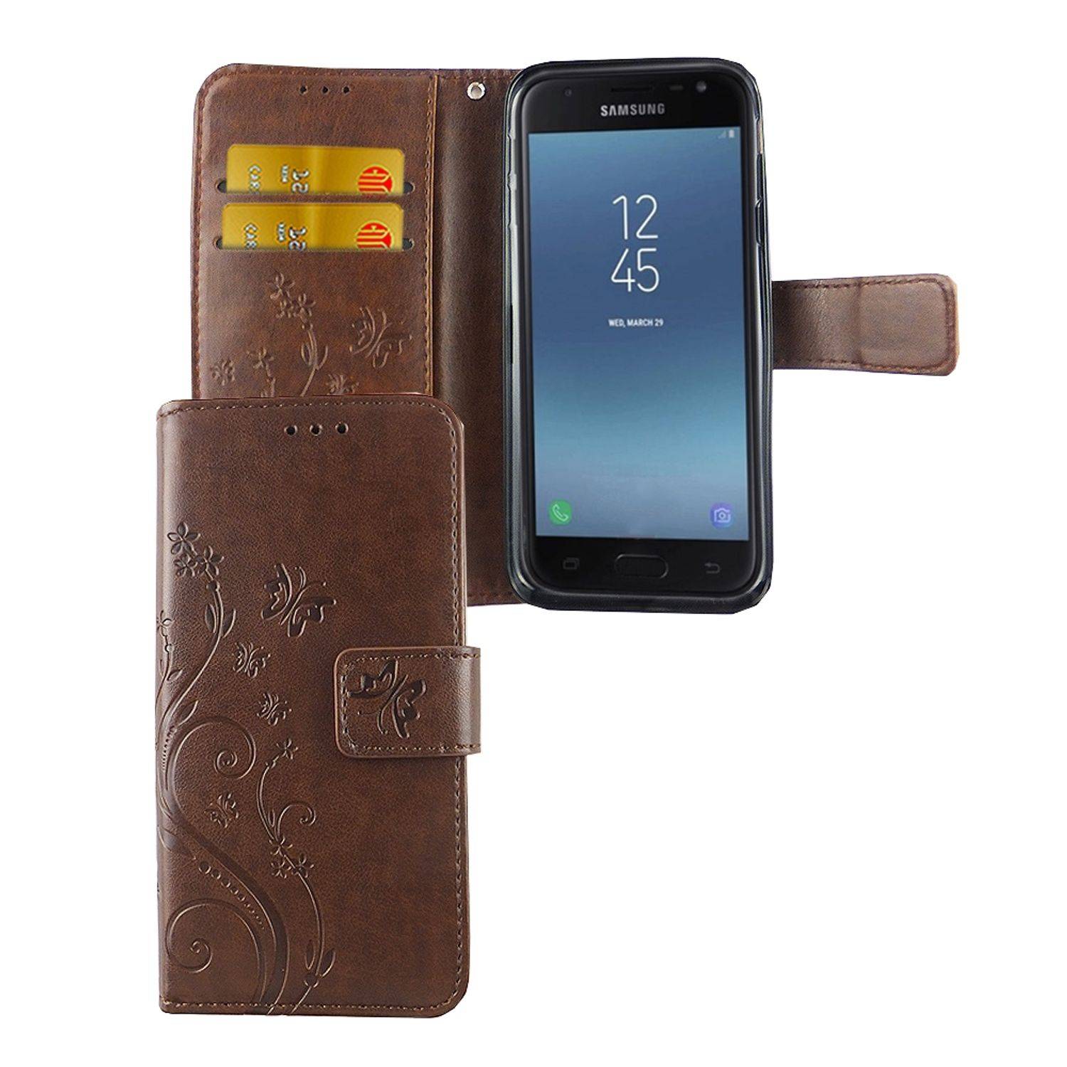 Samsung Galaxy J5 (2017) Handyhülle Bookcover Braun
