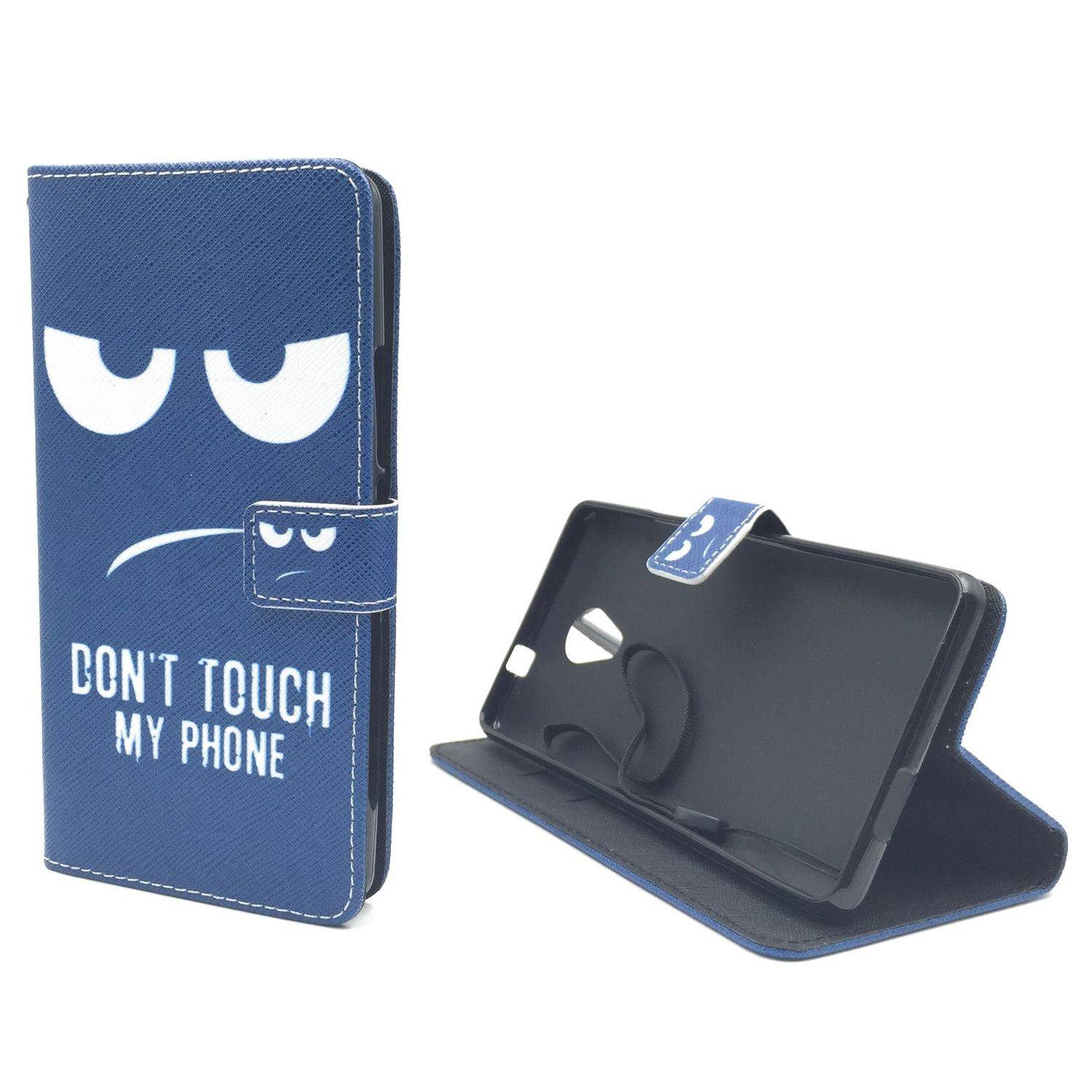 Wiko Robby Handyhülle Bookcover Blau