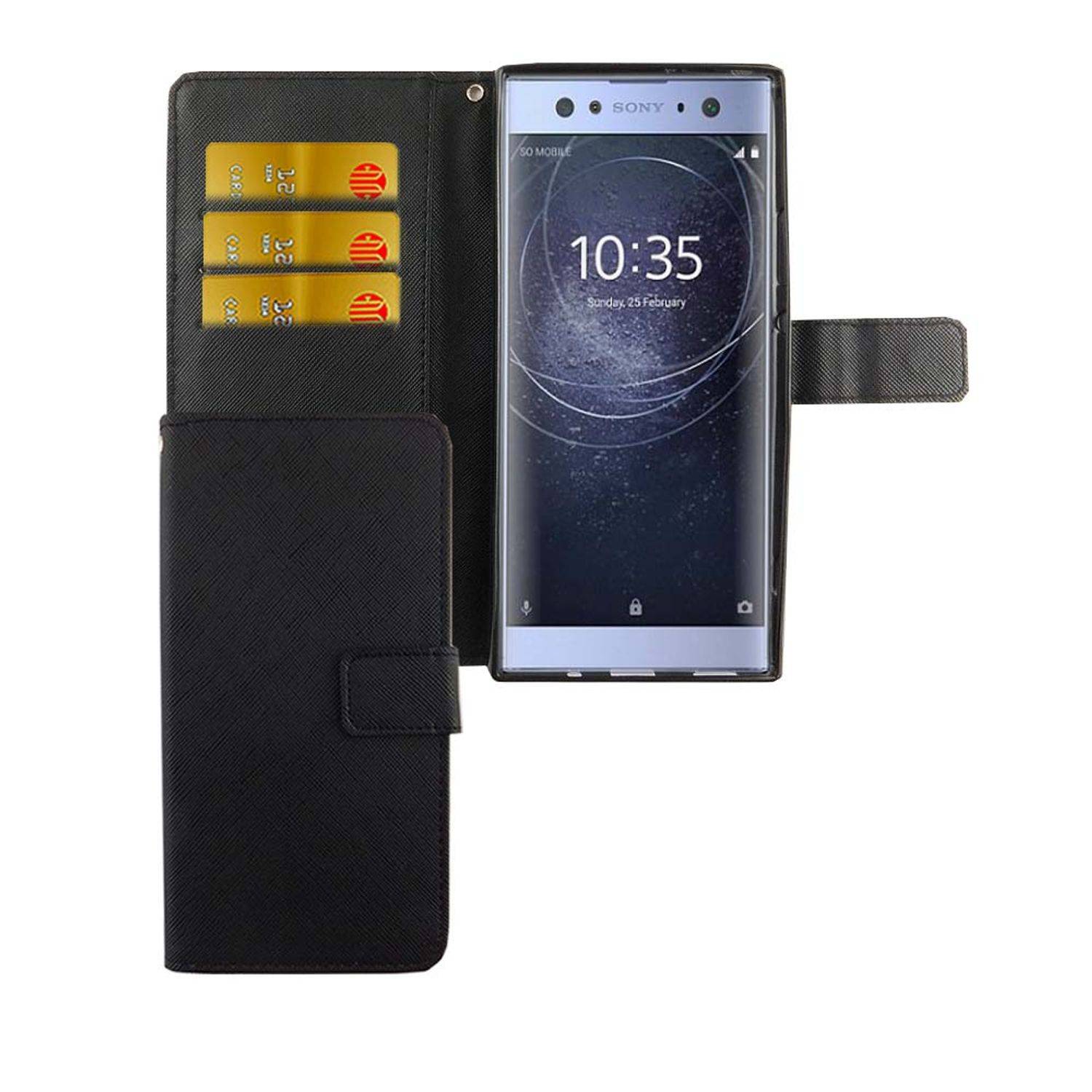 Sony Xperia XA2 Ultra Handyhülle Bookcover Schwarz