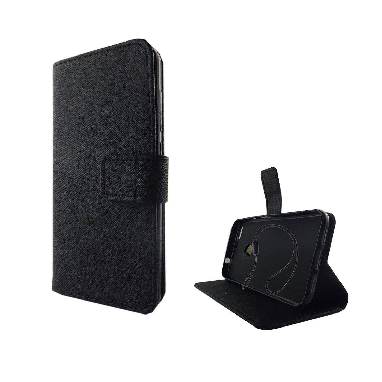 Google Pixel XL Handyhülle Bookcover Schwarz