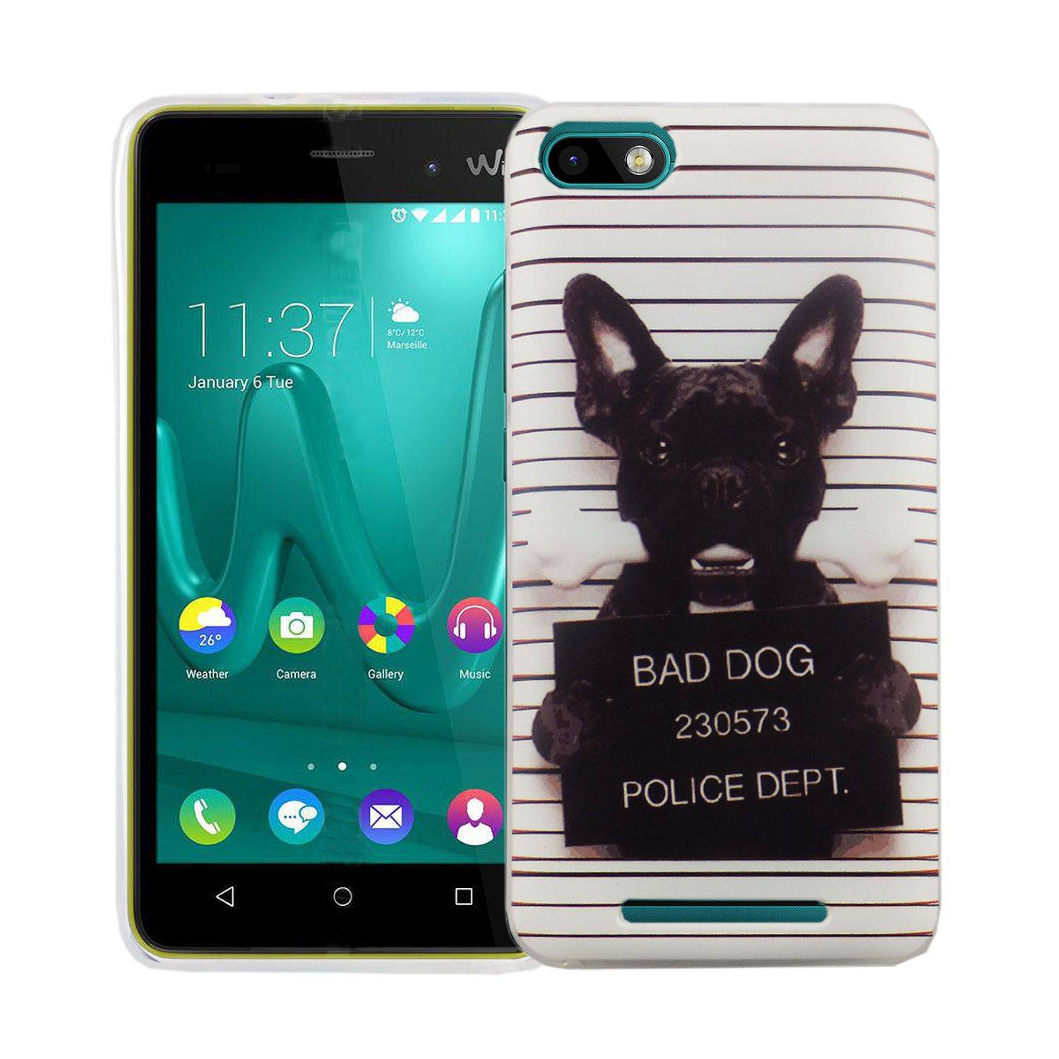 Wiko Lenny 3 Handyhülle Bumper Backcover Weiß