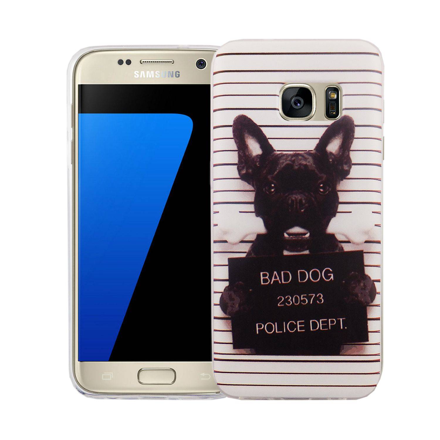 Samsung Galaxy S7 Handyhülle Bumper Backcover Weiß