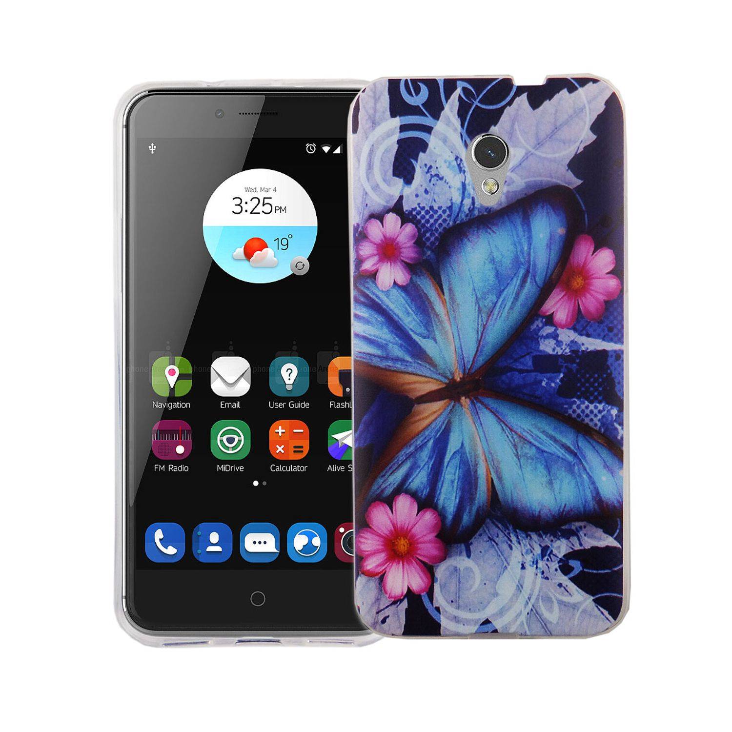 ZTE Blade V7 Handyhülle Bumper Backcover Blau