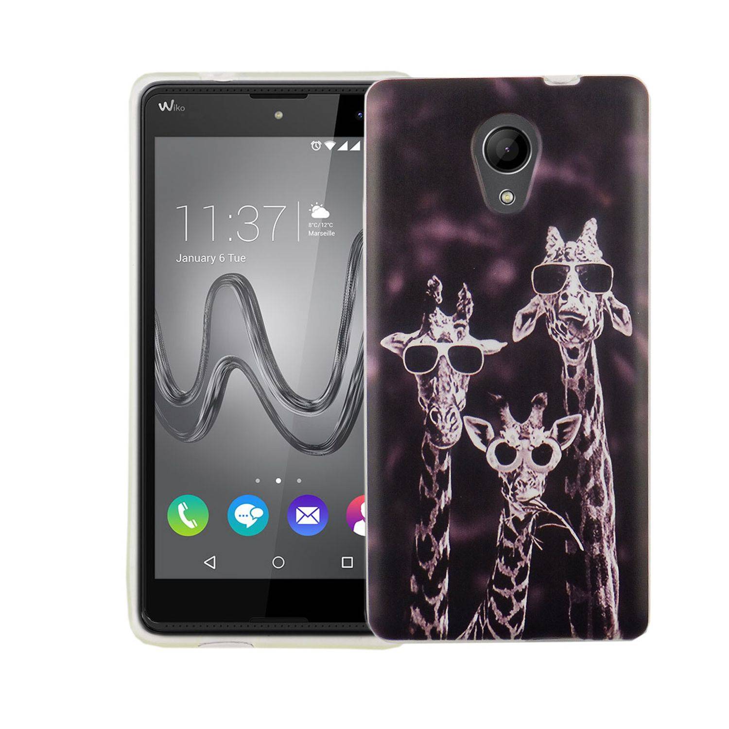 Wiko Robby Handyhülle Bumper Backcover Mehrfarbig
