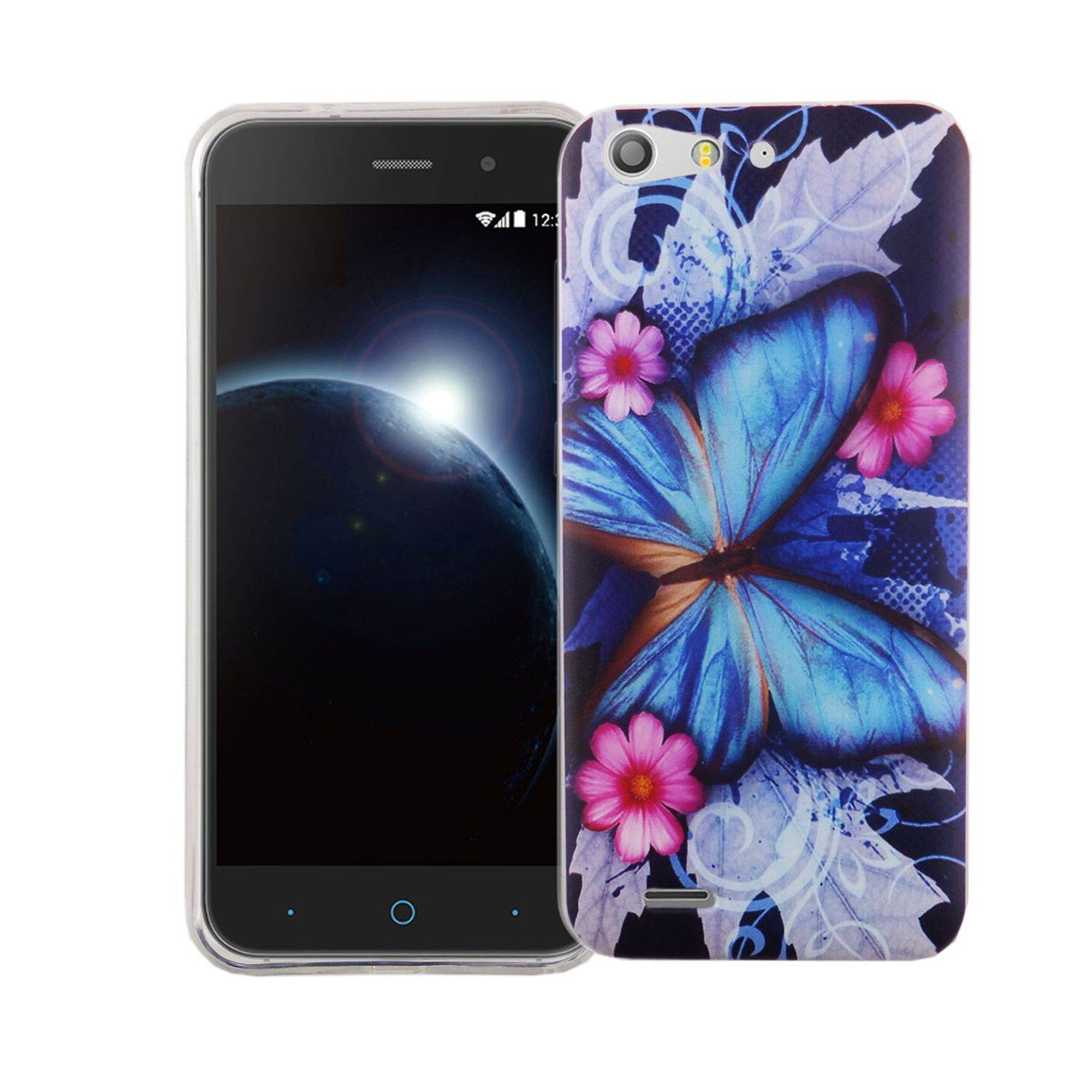 ZTE Blade V6 Handyhülle Bumper Backcover Blau