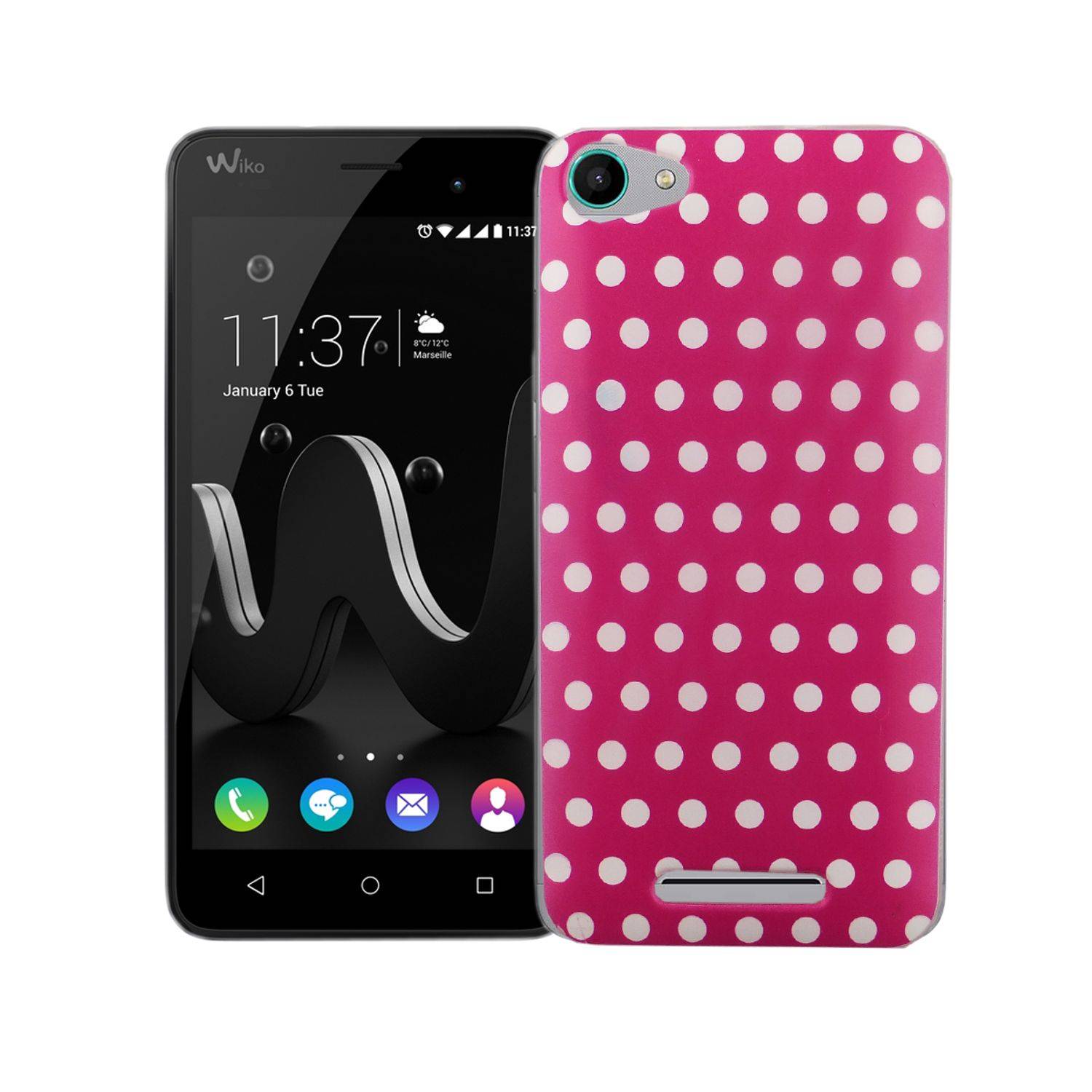 Wiko Jerry Handyhülle Bumper Backcover Rosa