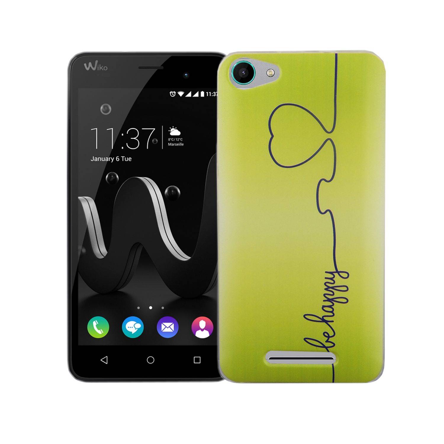 Wiko Jerry Handyhülle Bumper Backcover Grün