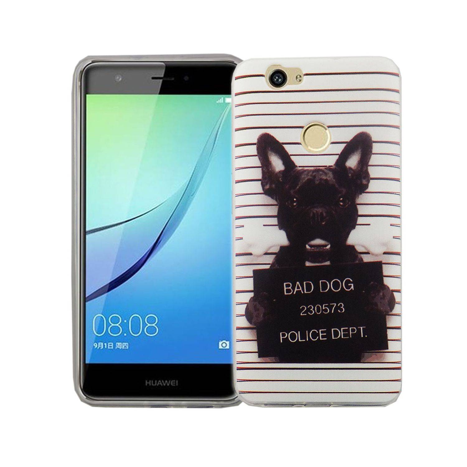 Huawei Nova Handyhülle Bumper Backcover Weiß