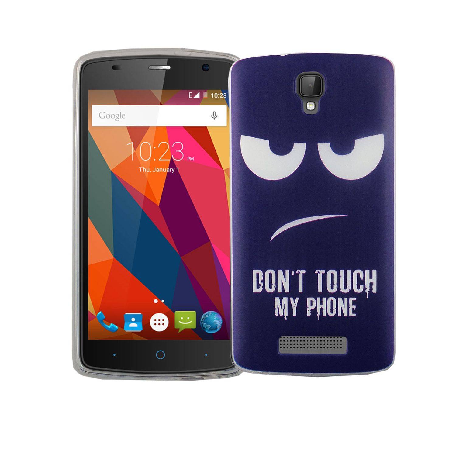 ZTE Blade L5 Plus Handyhülle Bumper Backcover Blau
