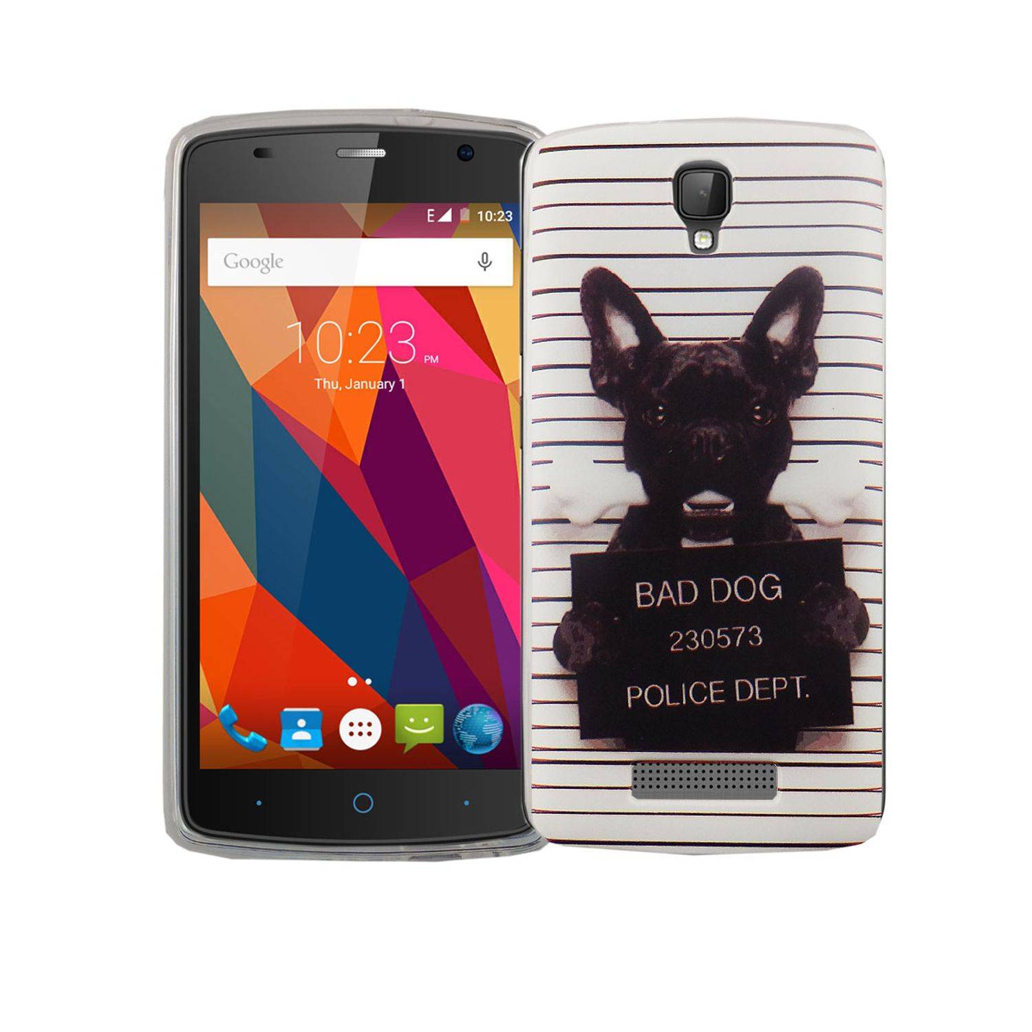 ZTE Blade L5 Plus Handyhülle Bumper Backcover Weiß