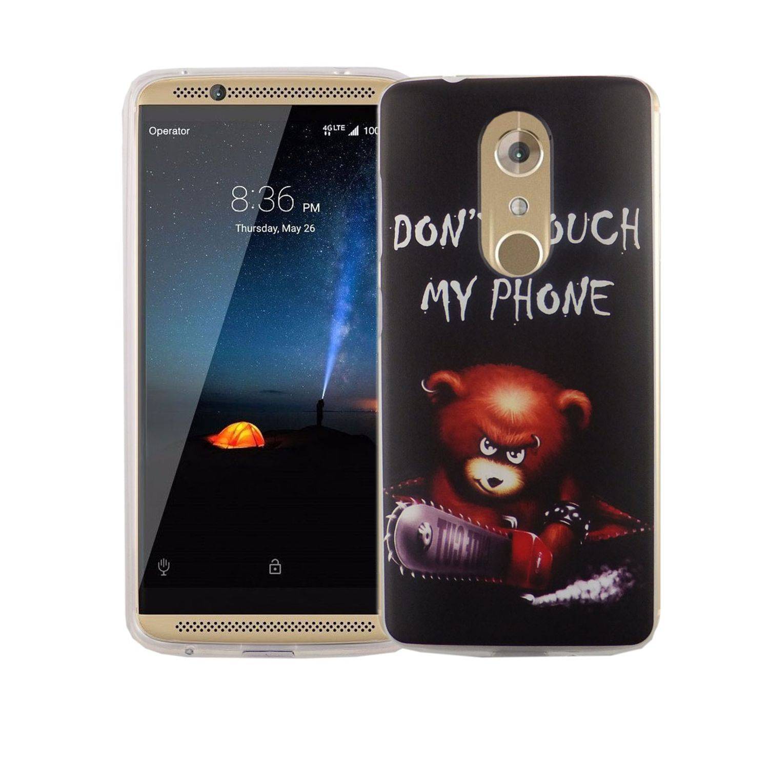 ZTE Axon 7 Handyhülle Bumper Backcover Schwarz