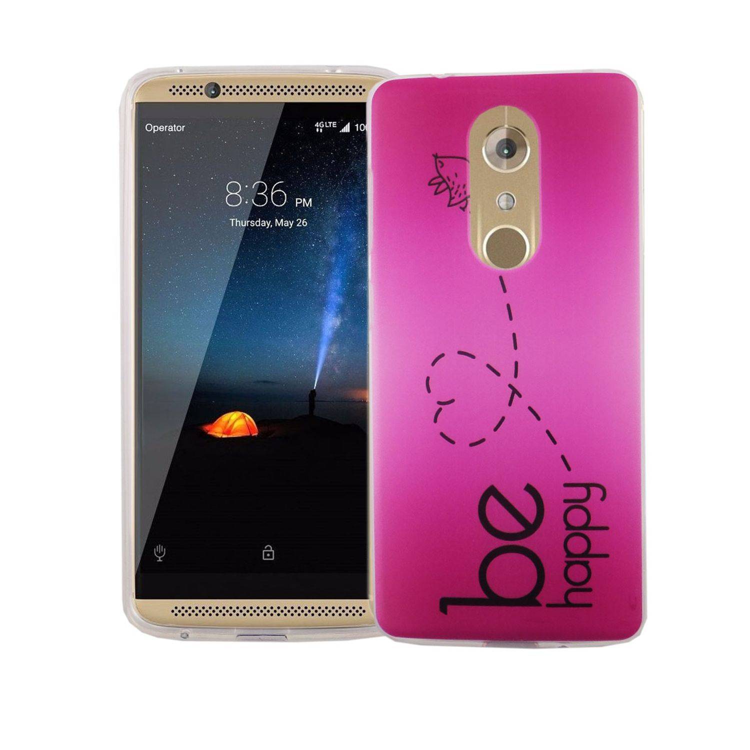 ZTE Axon 7 Handyhülle Bumper Backcover Rosa