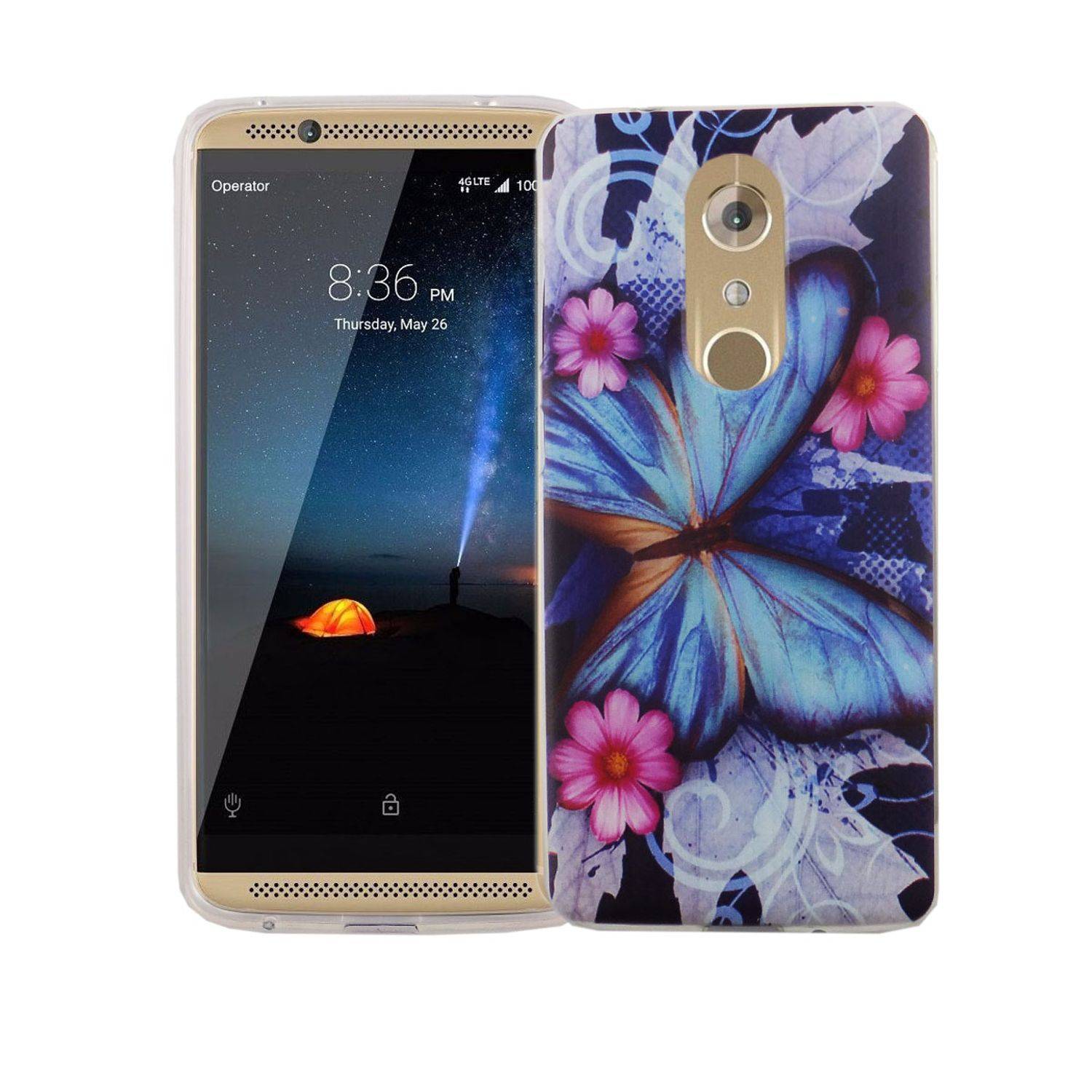 ZTE Axon 7 Handyhülle Bumper Backcover Blau