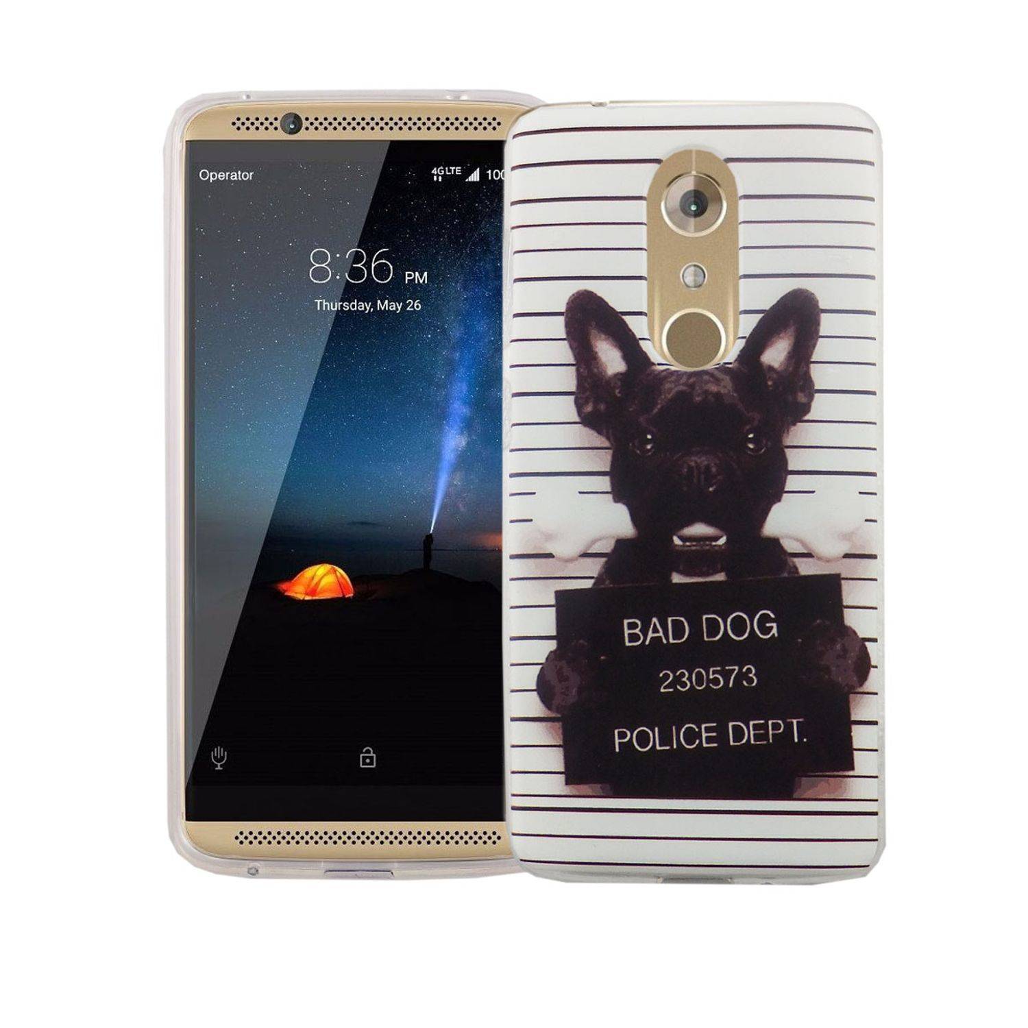 ZTE Axon 7 Handyhülle Bumper Backcover Weiß
