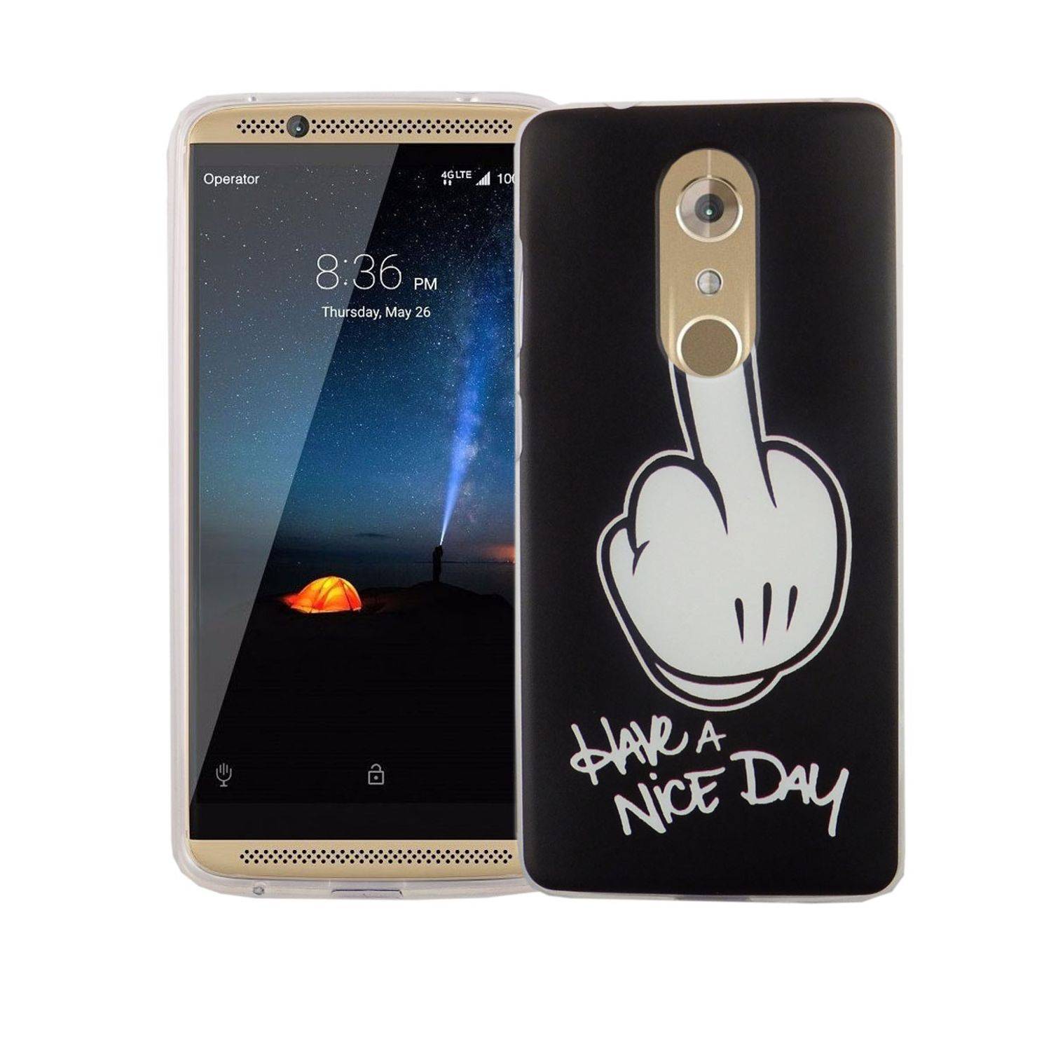 ZTE Axon 7 Mini Handyhülle Bumper Backcover Schwarz