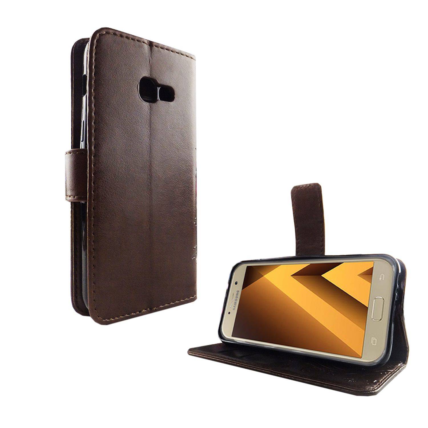Samsung Galaxy A3 (2017) Handyhülle Bookcover Braun