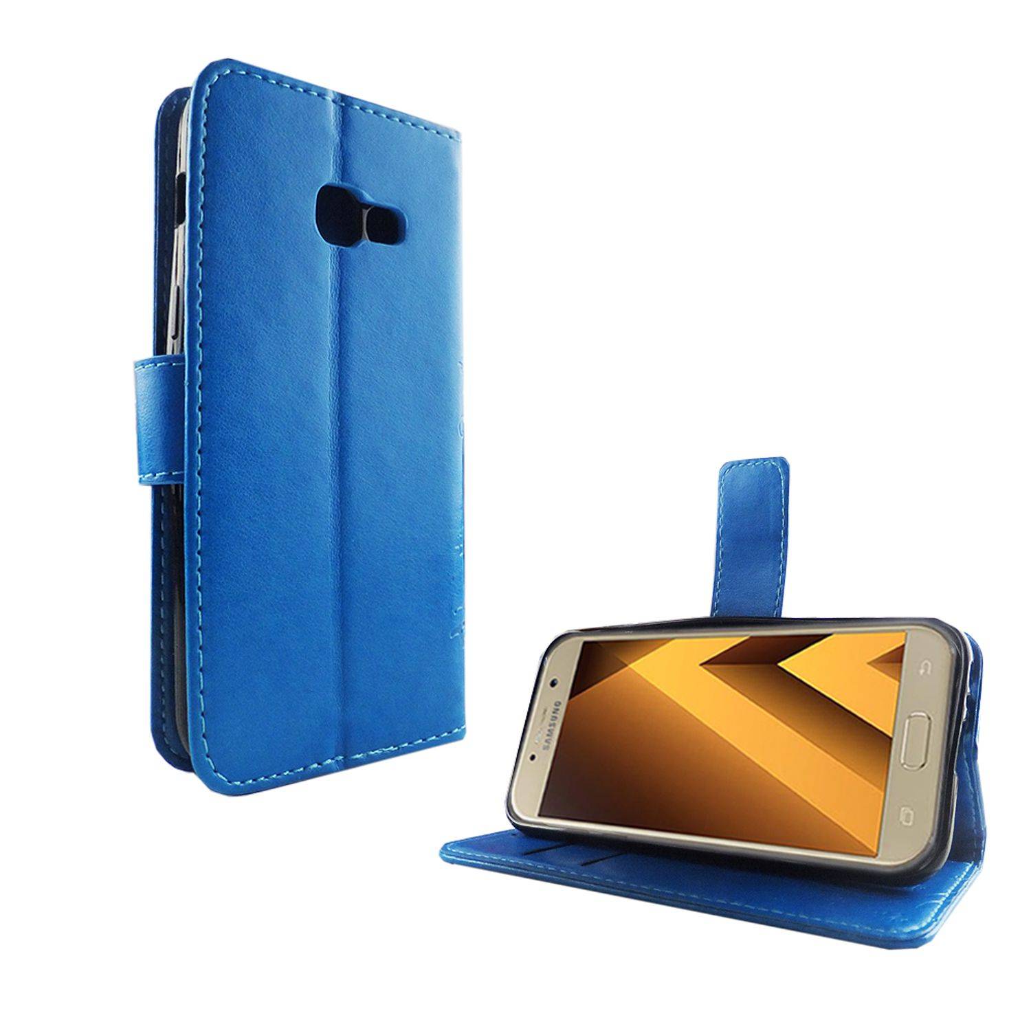 Samsung Galaxy A3 (2017) Handyhülle Bookcover Blau
