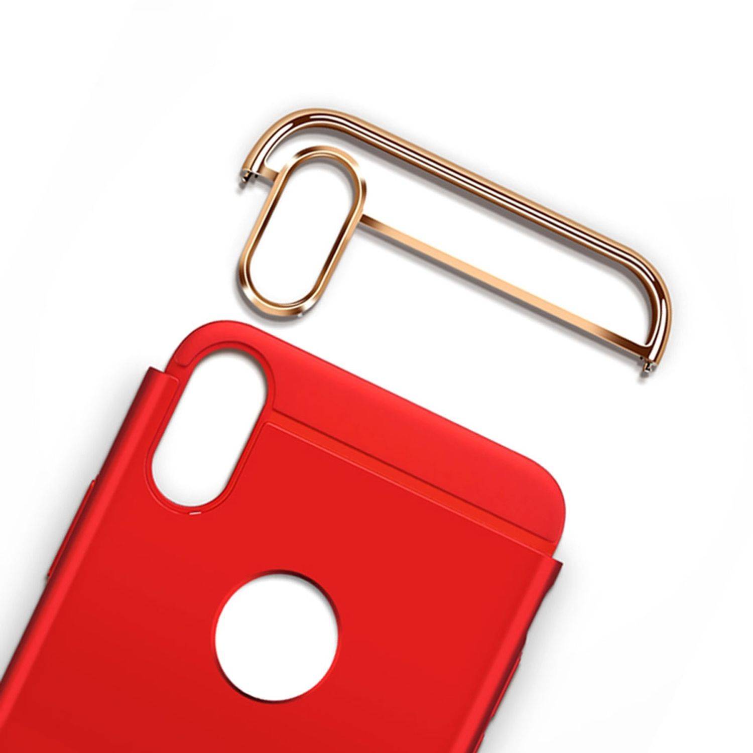 Apple iPhone X / iPhone XS Handyhülle Backcover Silber