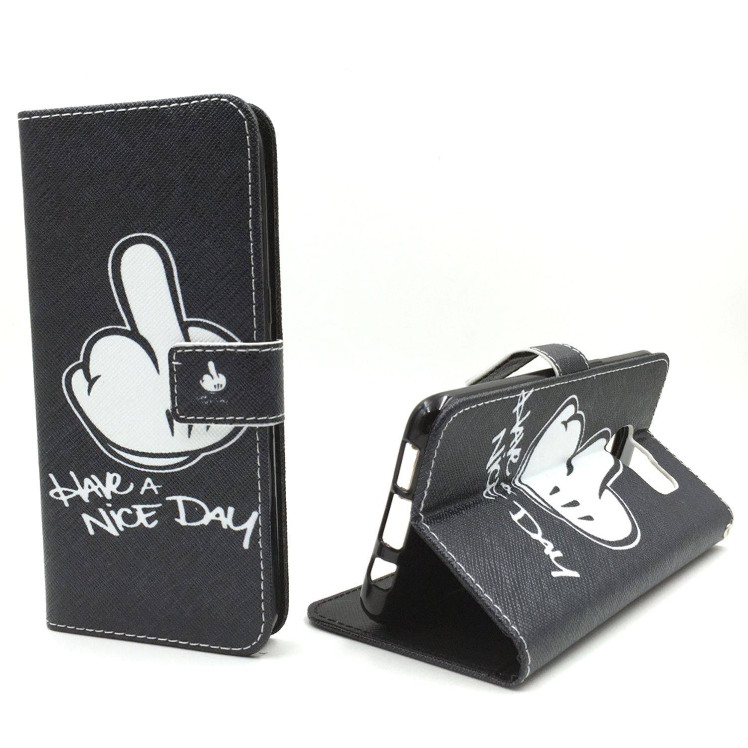 Samsung Galaxy S7 Edge Handyhülle Bookcover Schwarz