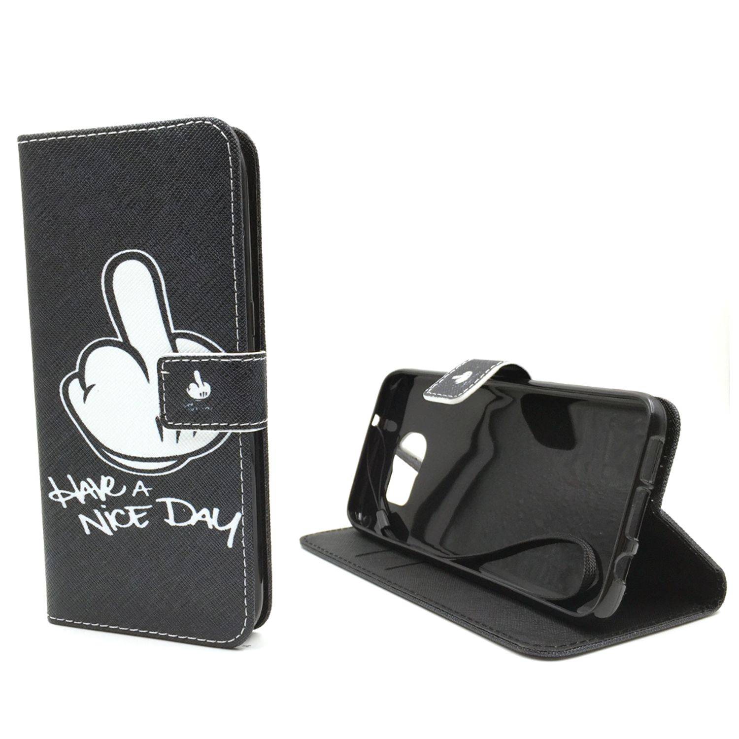 Samsung Galaxy S7 Edge Handyhülle Bookcover Schwarz