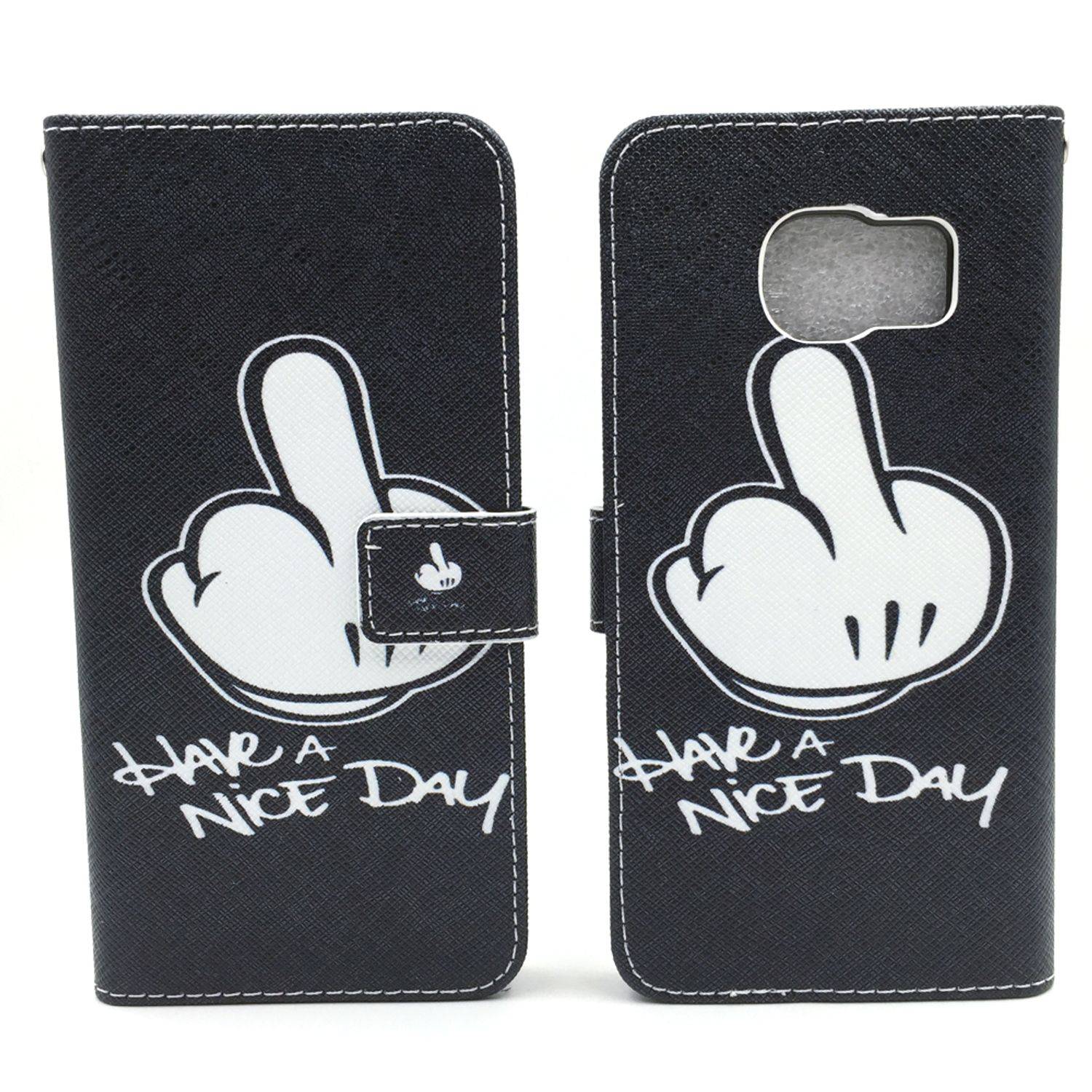 Samsung Galaxy S7 Edge Handyhülle Bookcover Schwarz