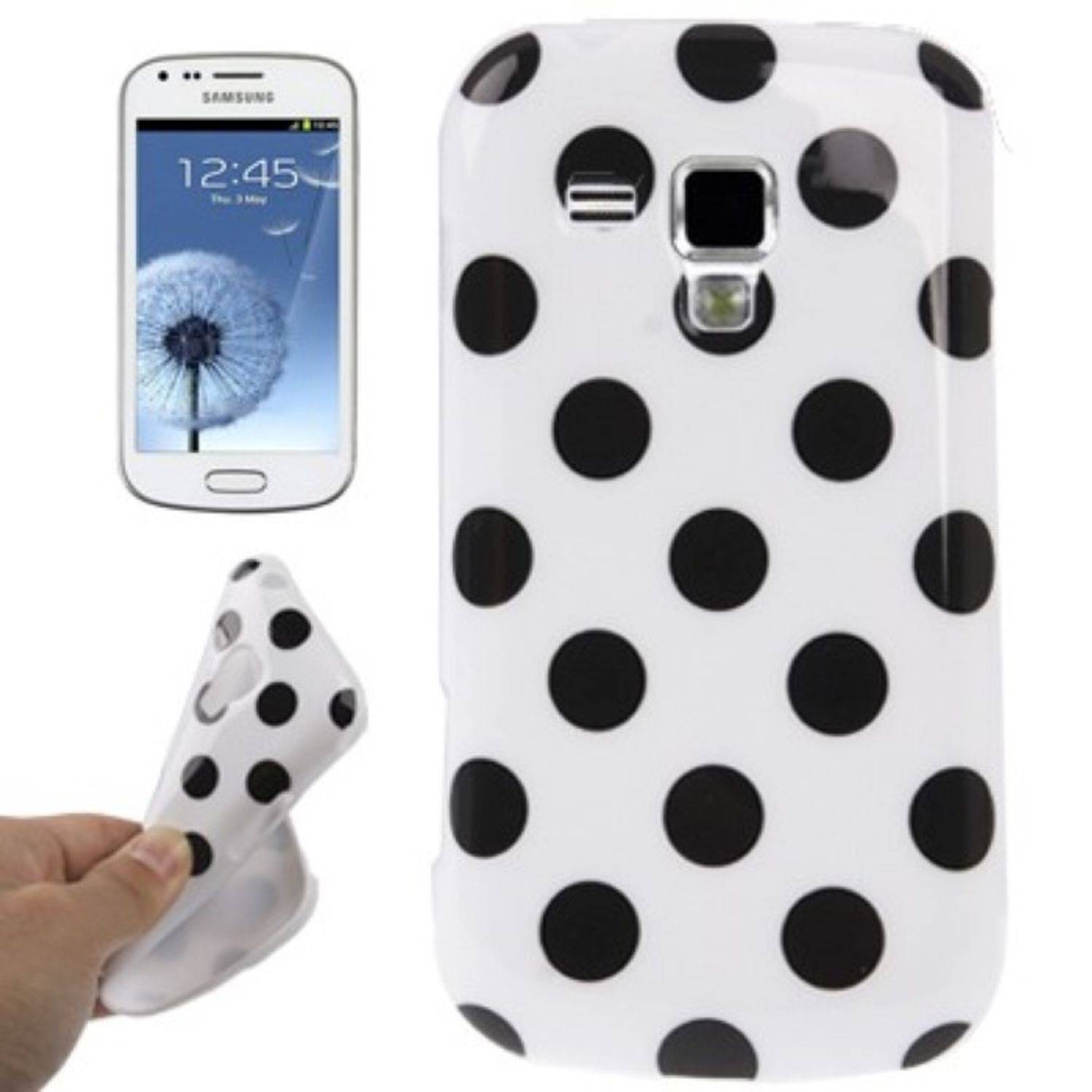 Samsung Galaxy S Duos S7562 Handyhülle Backcover Weiß