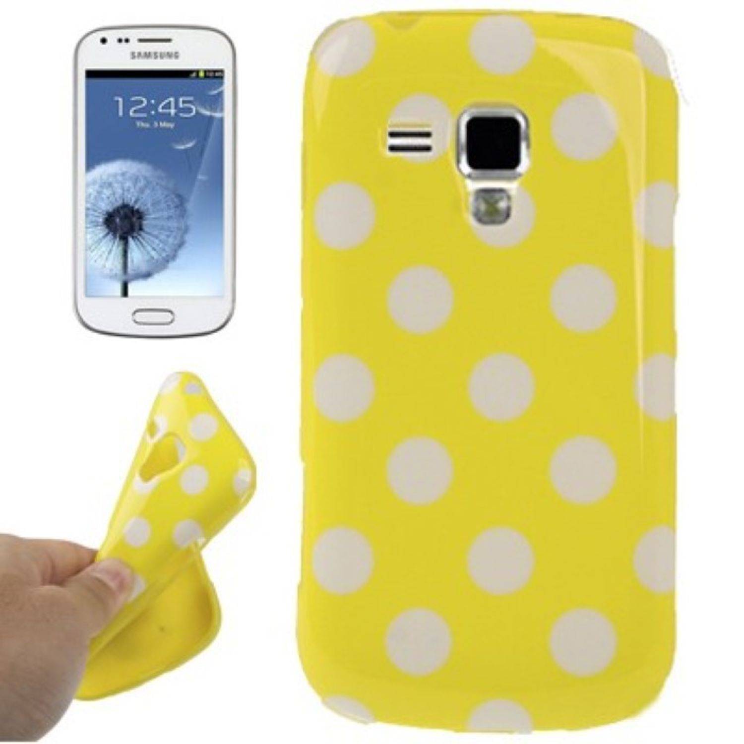 Samsung Galaxy S Duos S7562 Handyhülle Backcover Gelb