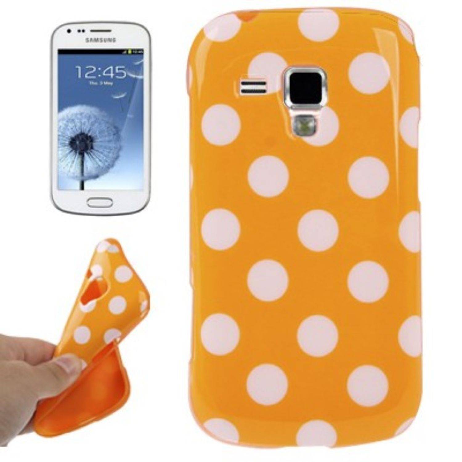 Samsung Galaxy S Duos S7562 Handyhülle Backcover Orange