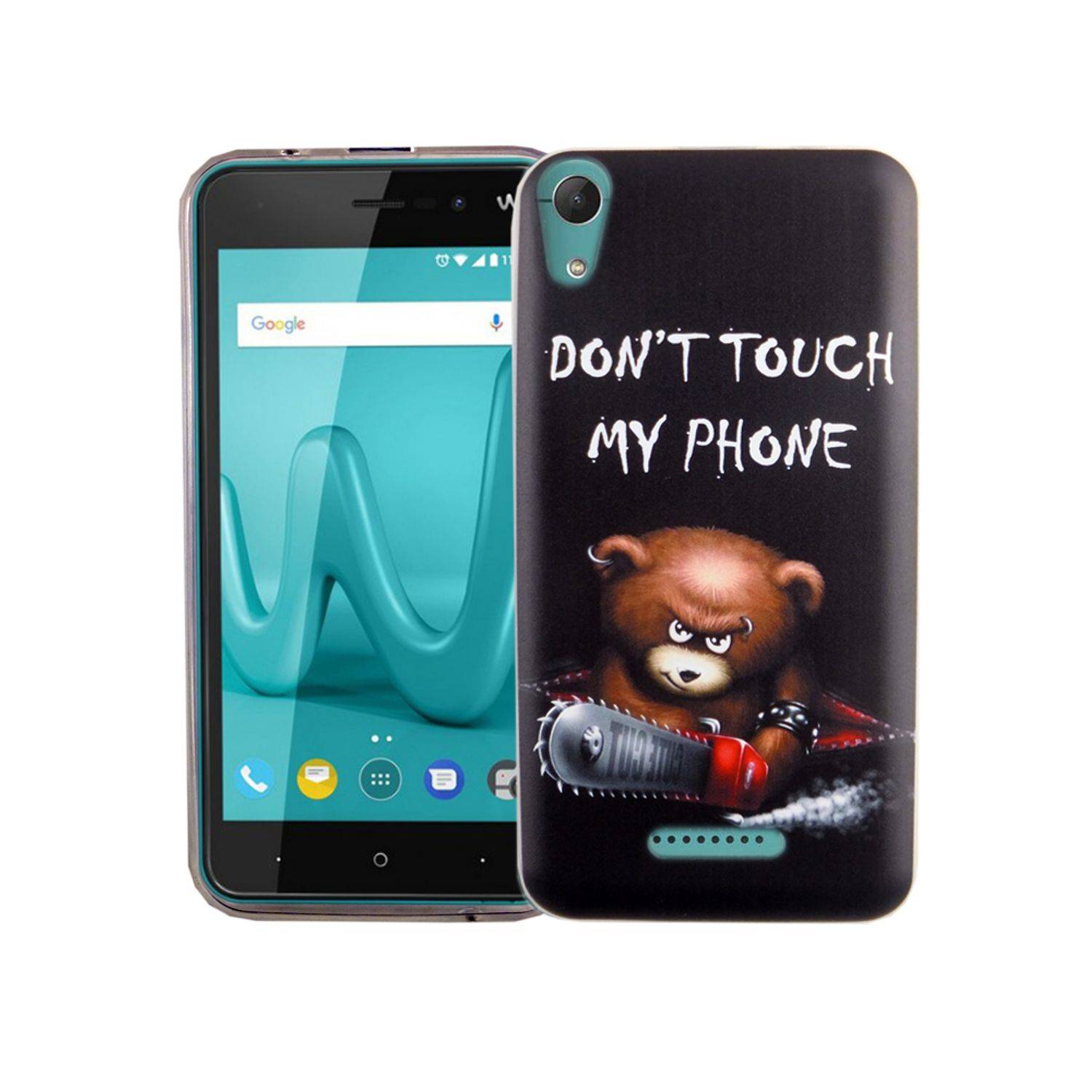 Wiko Lenny 4 Handyhülle Bumper Backcover Schwarz