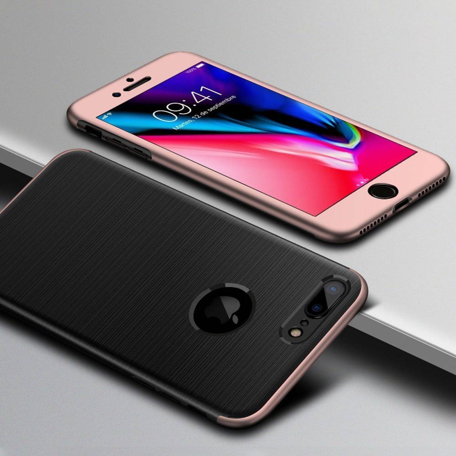 Apple iPhone 8 Plus Handyhülle Backcover Rosa