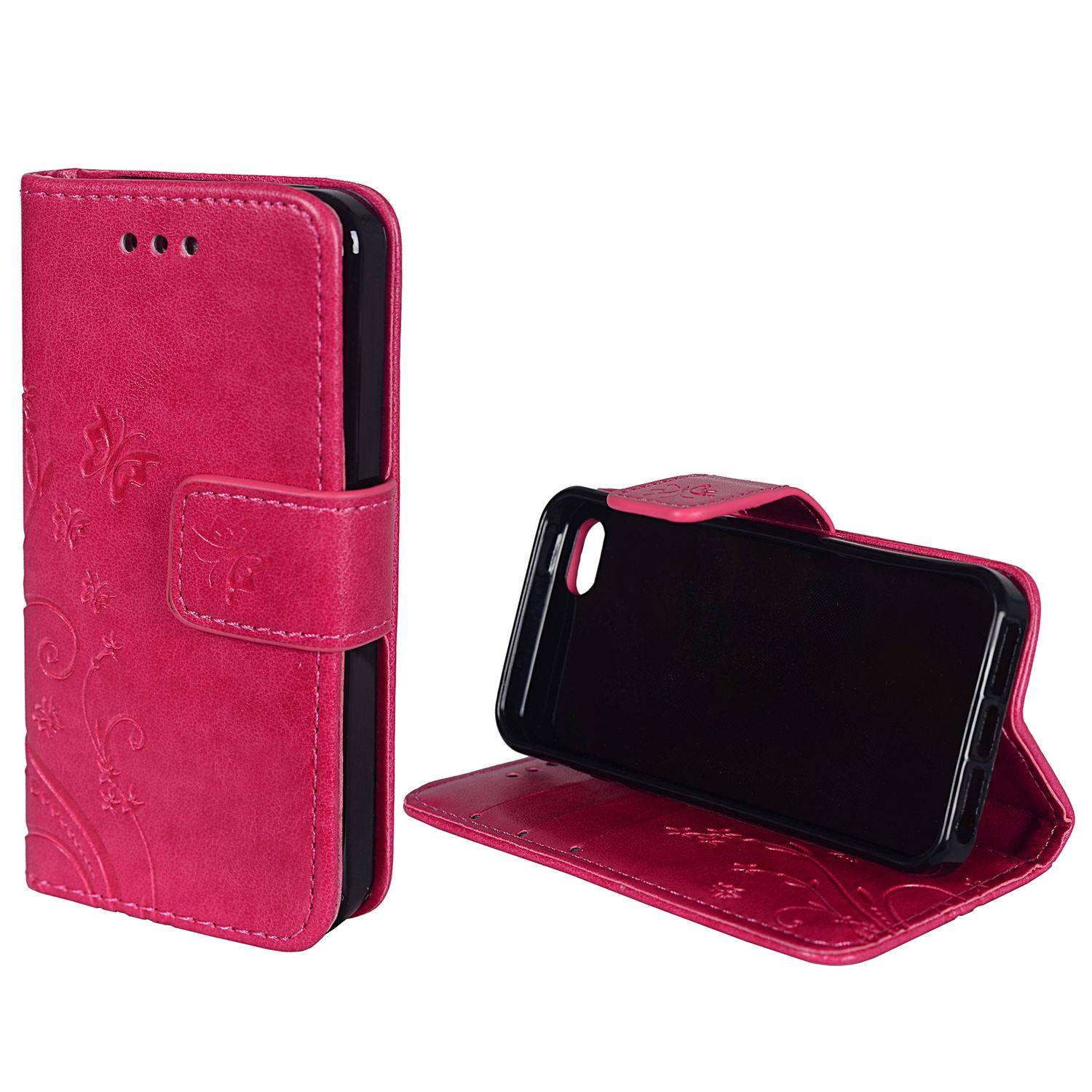 Apple iPhone 5 / 5s / SE Handyhülle Bookcover Rosa