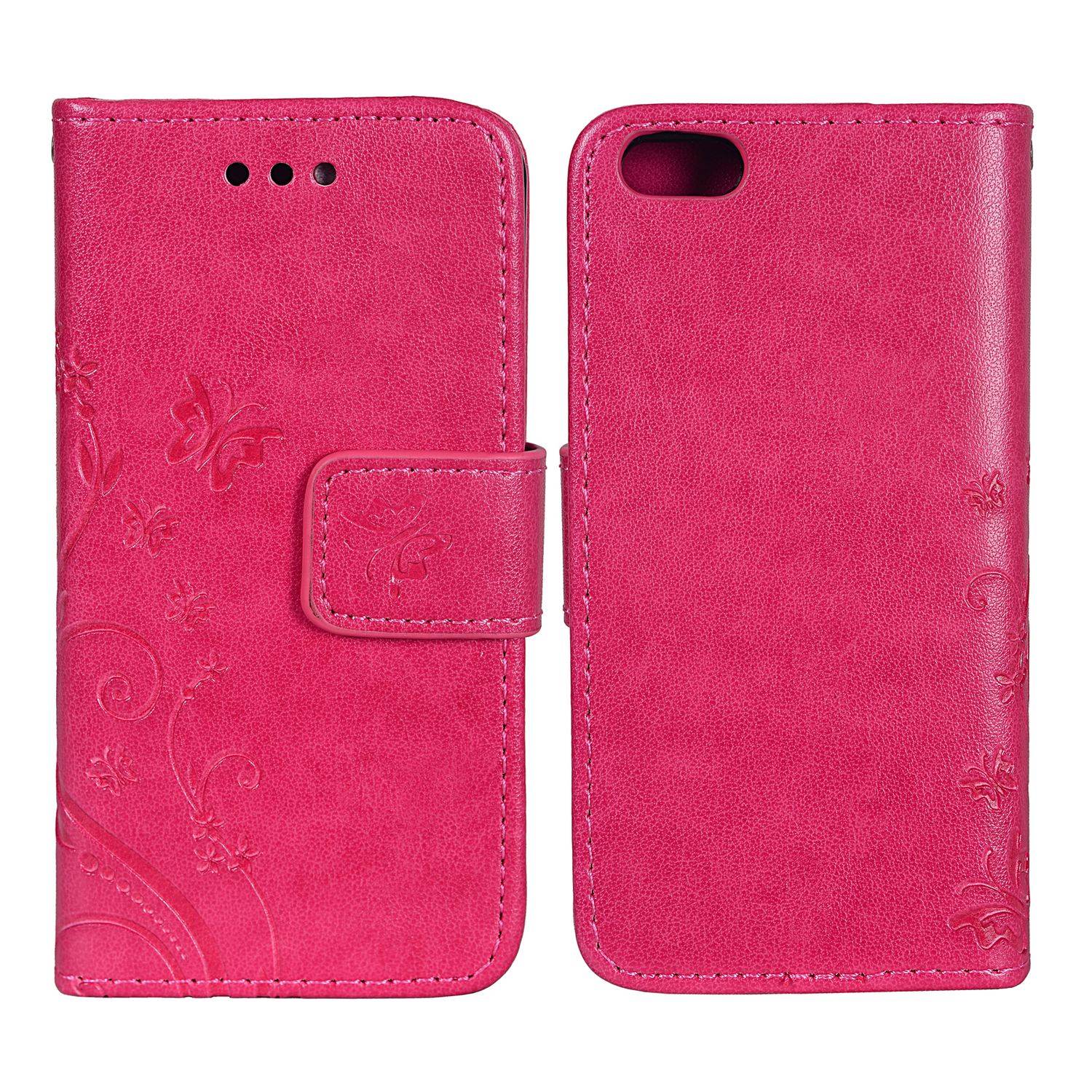 Apple iPhone 5 / 5s / SE Handyhülle Bookcover Rosa