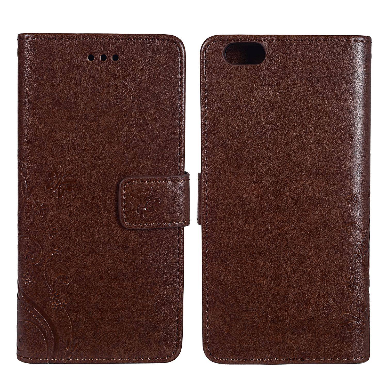 Apple iPhone 6 / 6s Handyhülle Bookcover Braun