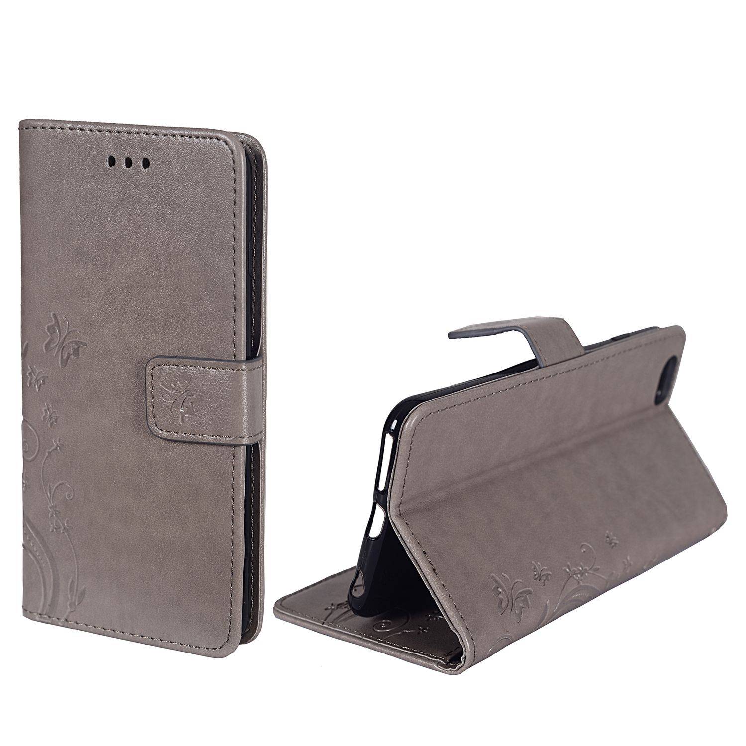 Apple iPhone 6 / 6s Handyhülle Bookcover Grau