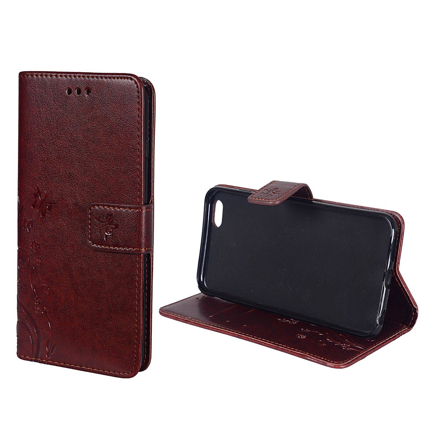 Apple iPhone 6 Plus / 6s Plus Handyhülle Bookcover Braun