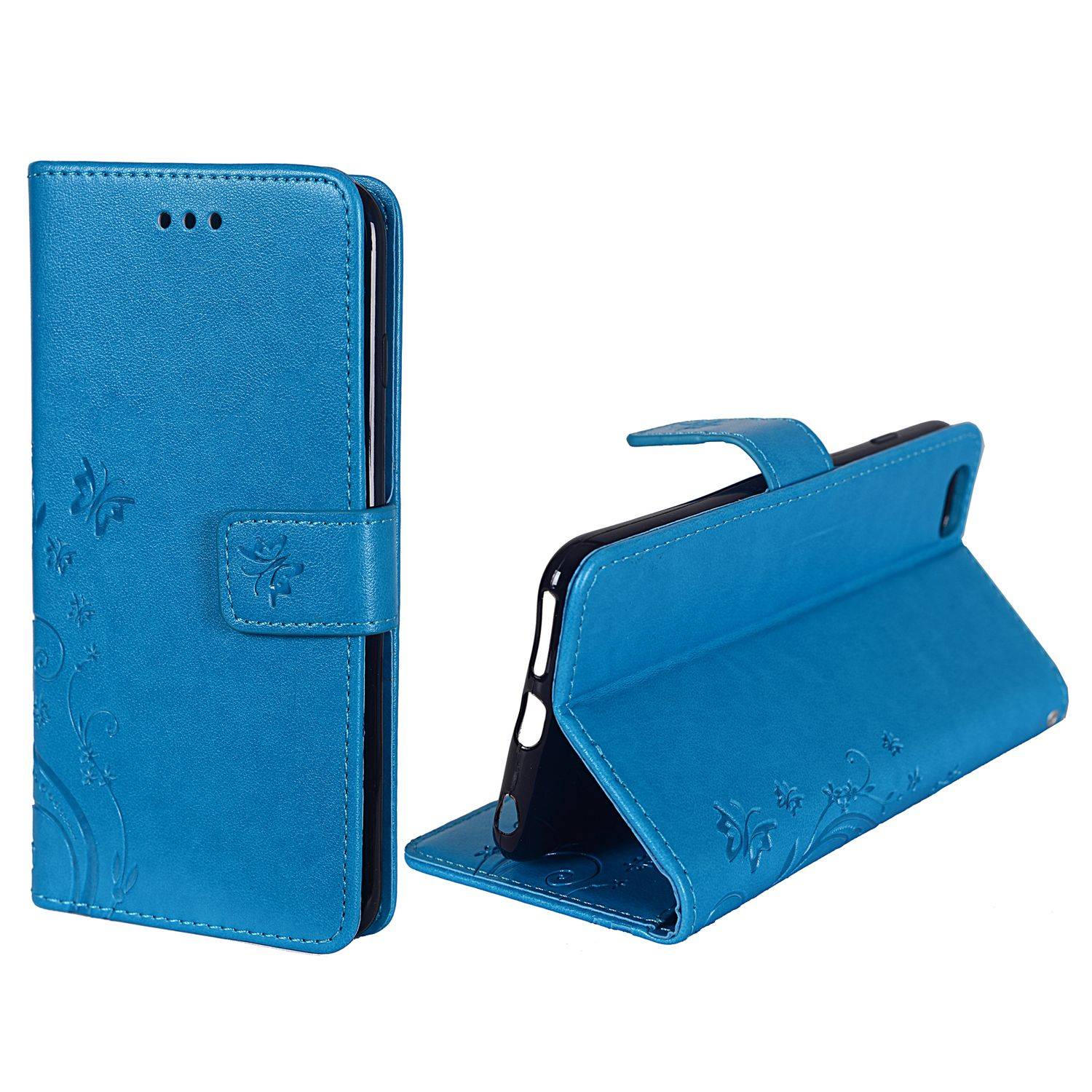 Apple iPhone 6 Plus / 6s Plus Handyhülle Bookcover Blau