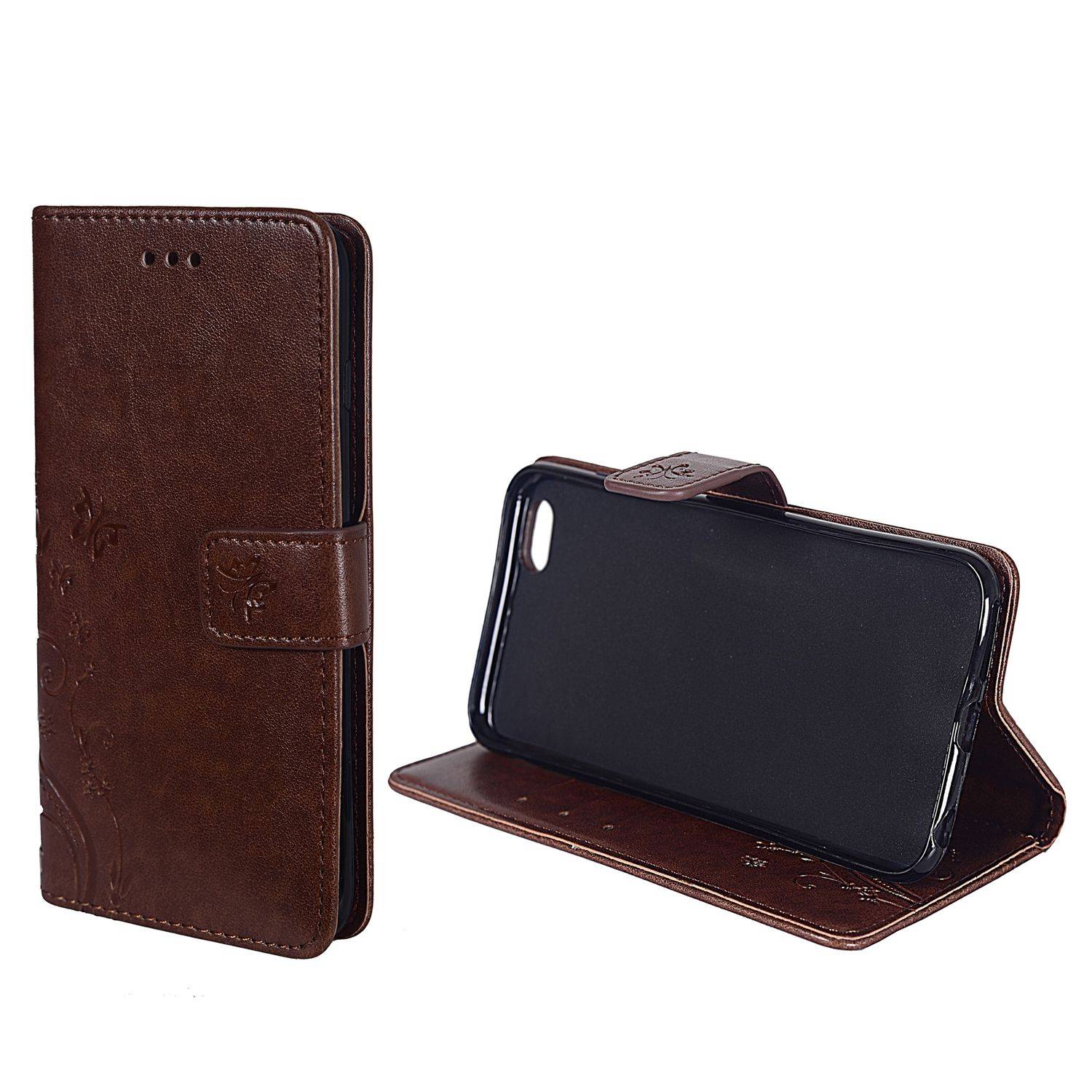 Apple iPhone 6 Plus / 6s Plus Handyhülle Bookcover Braun