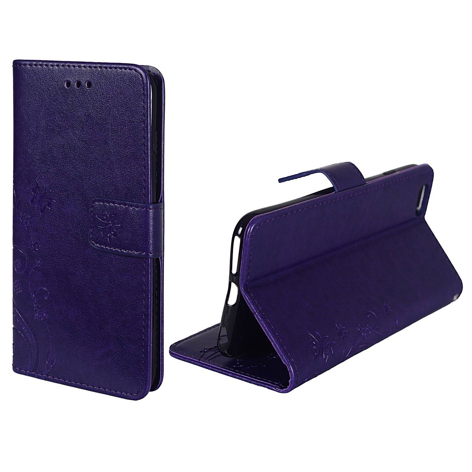 Apple iPhone 6 Plus / 6s Plus Handyhülle Bookcover Violett